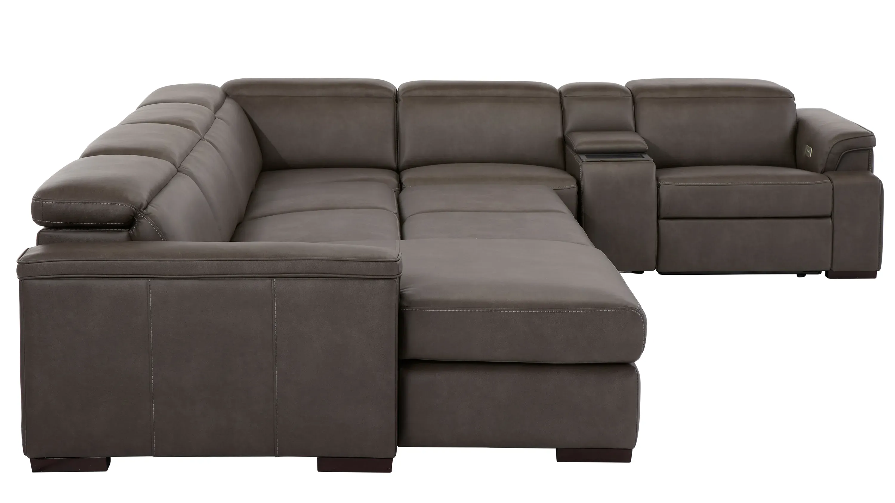 Orion 6-pc. Dual Power Media Sectional w/ Speaker Headrest