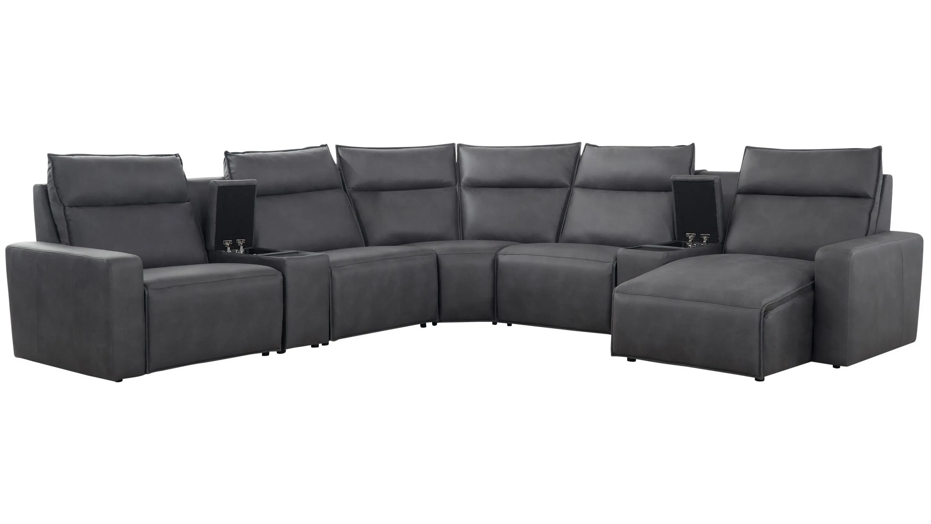 ModularTwo 7-pc. Power Sectional w/ Power Headrest | Raymour