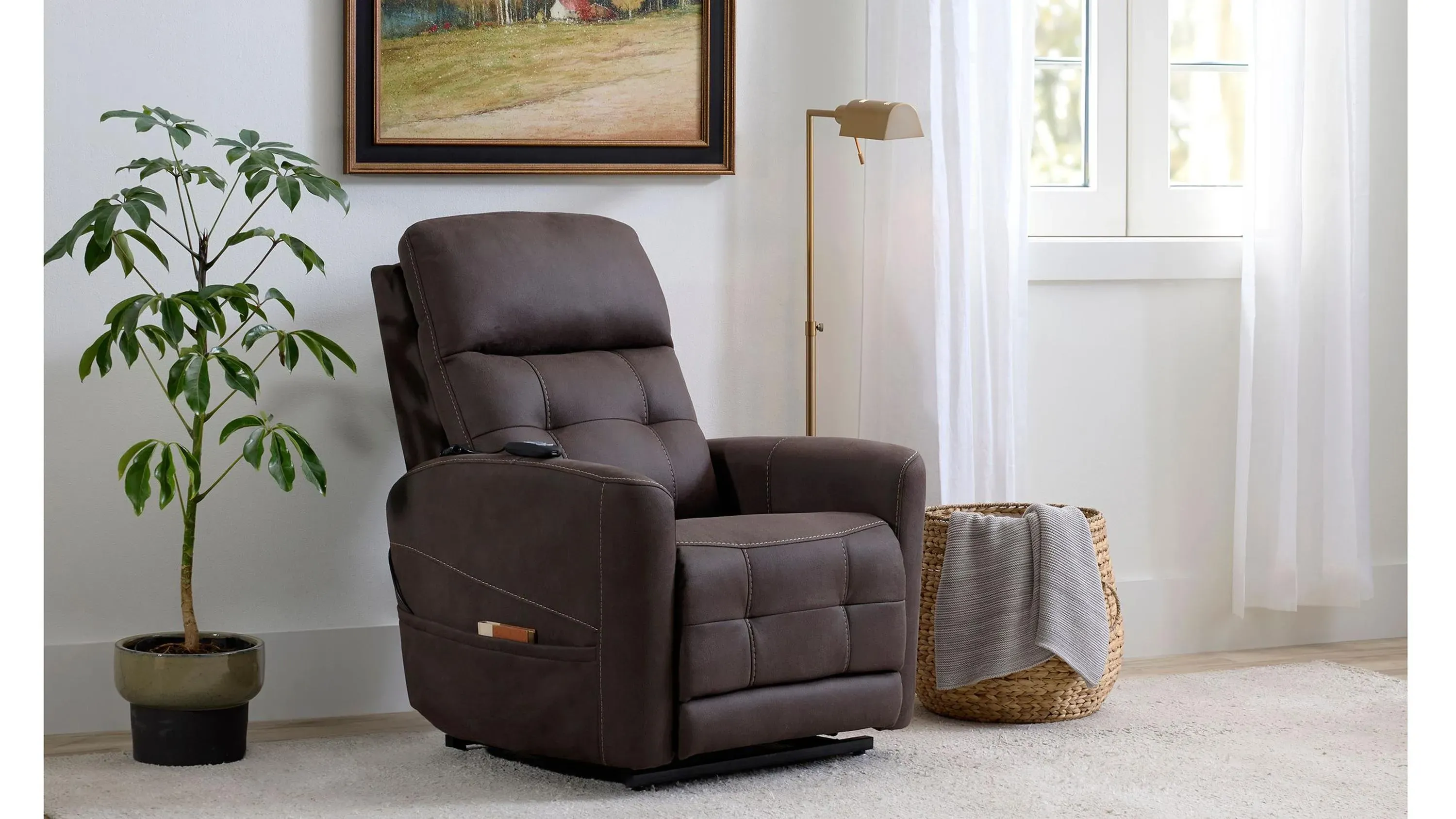 Laverne Microfiber Power Lift Recliner | Raymour & Flanigan