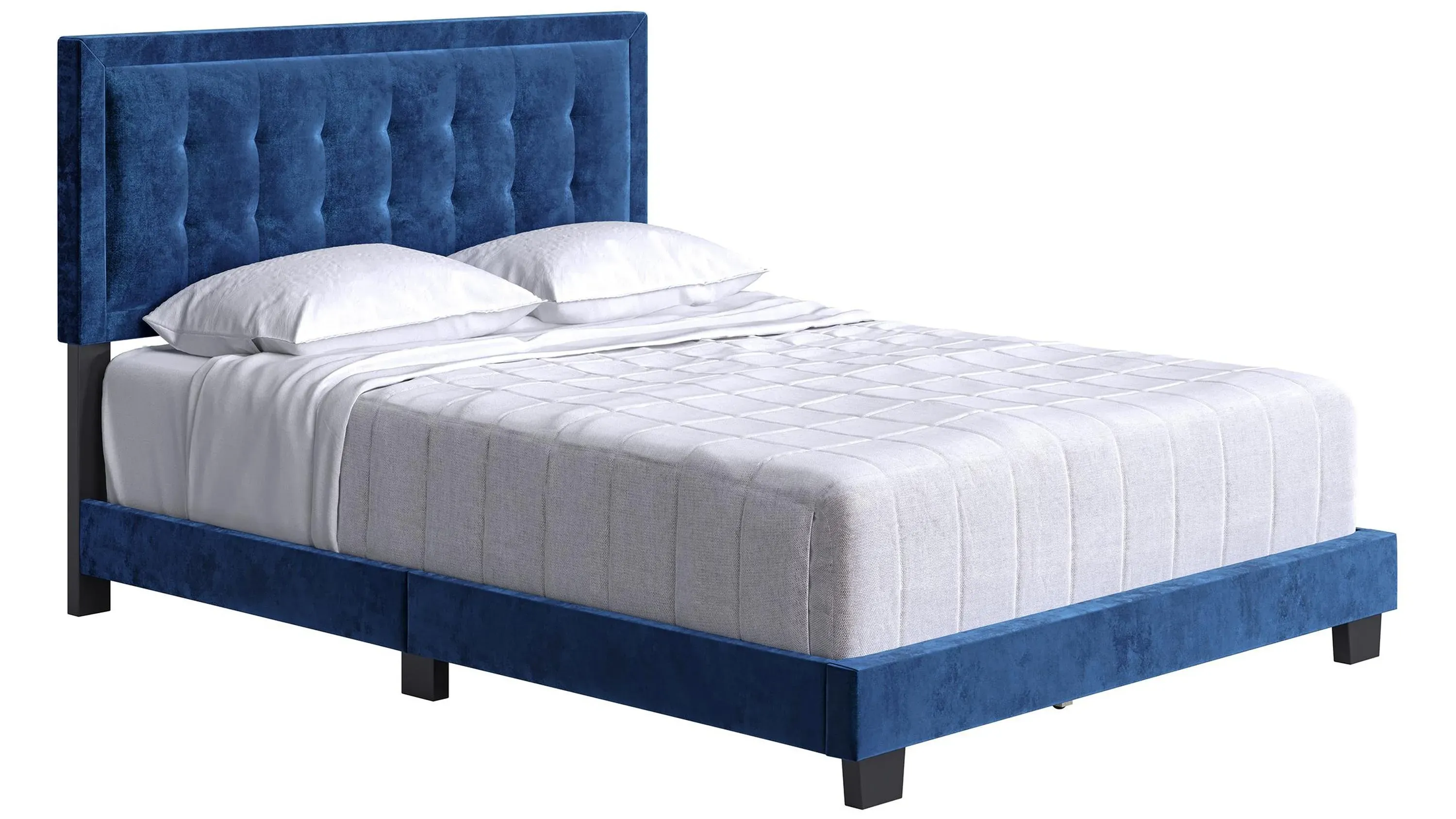 Paterson Full Velvet Touch Platform Bed | Raymour & Flanigan