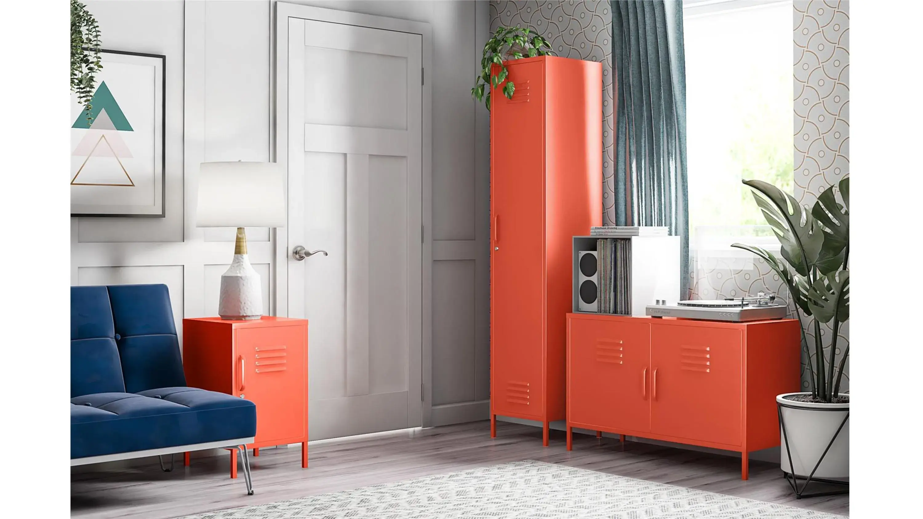 Novogratz Cache Single Metal Locker Storage Cabinet - Thumbnail 4