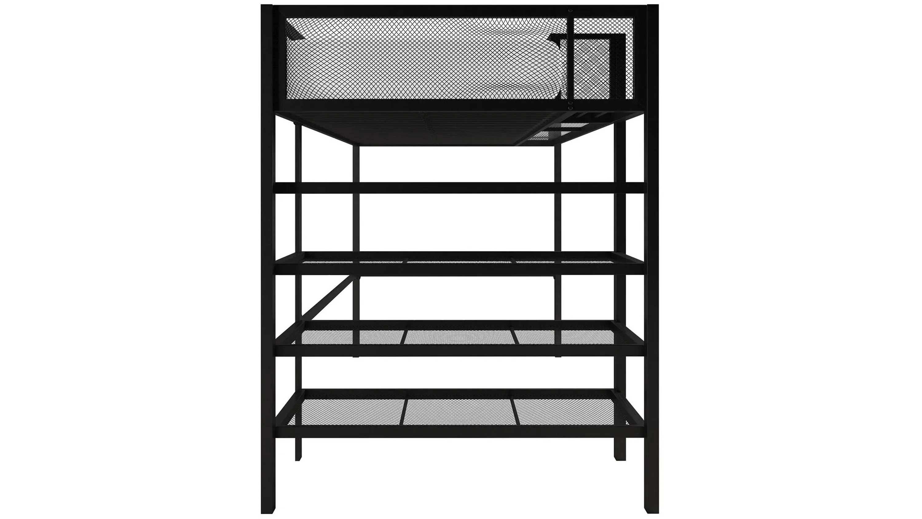 DHP Bloom Storage Loft Bed with Bookcase