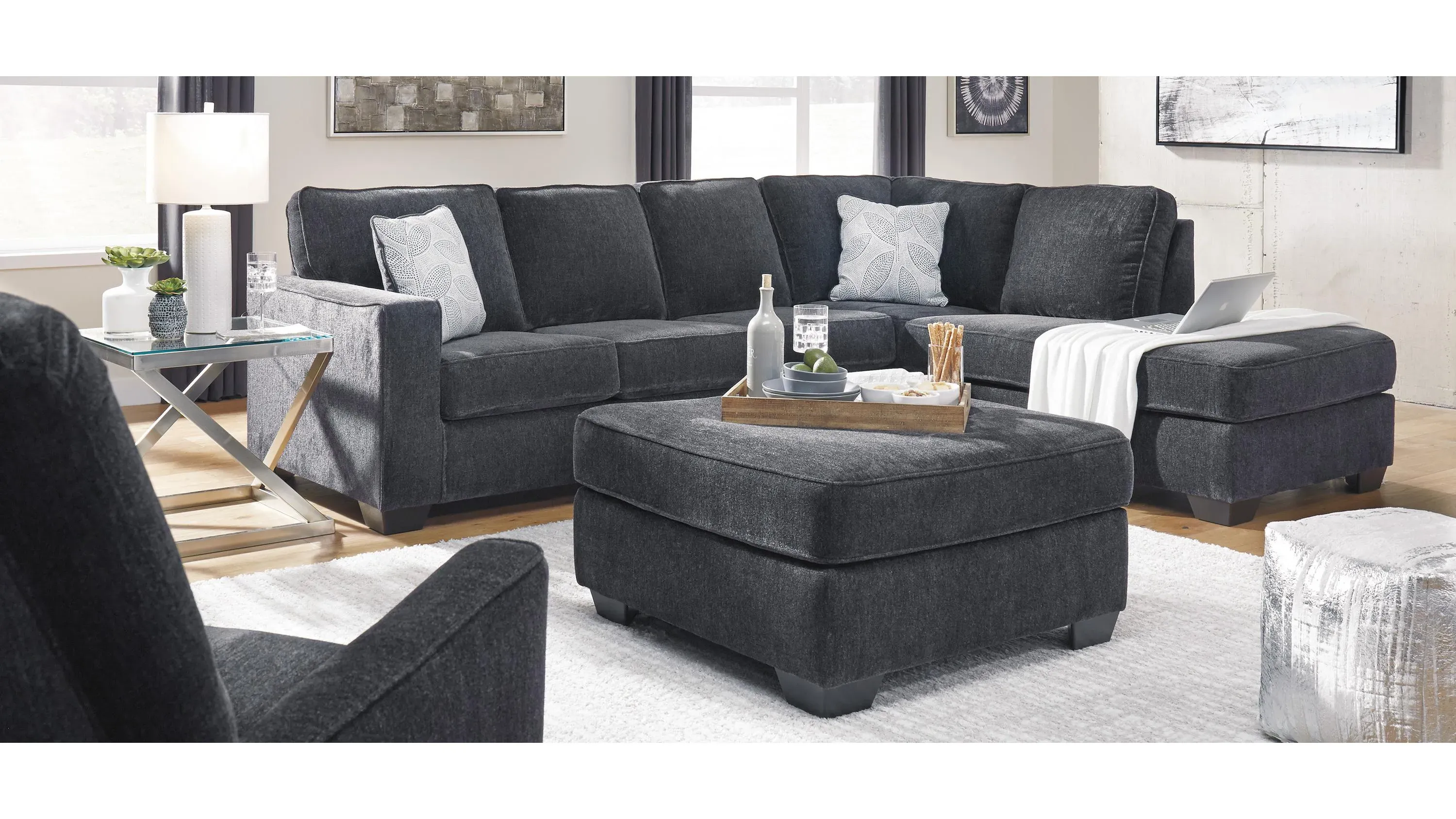 Adelson Chenille 2-pc. Sectional | Raymour & Flanigan