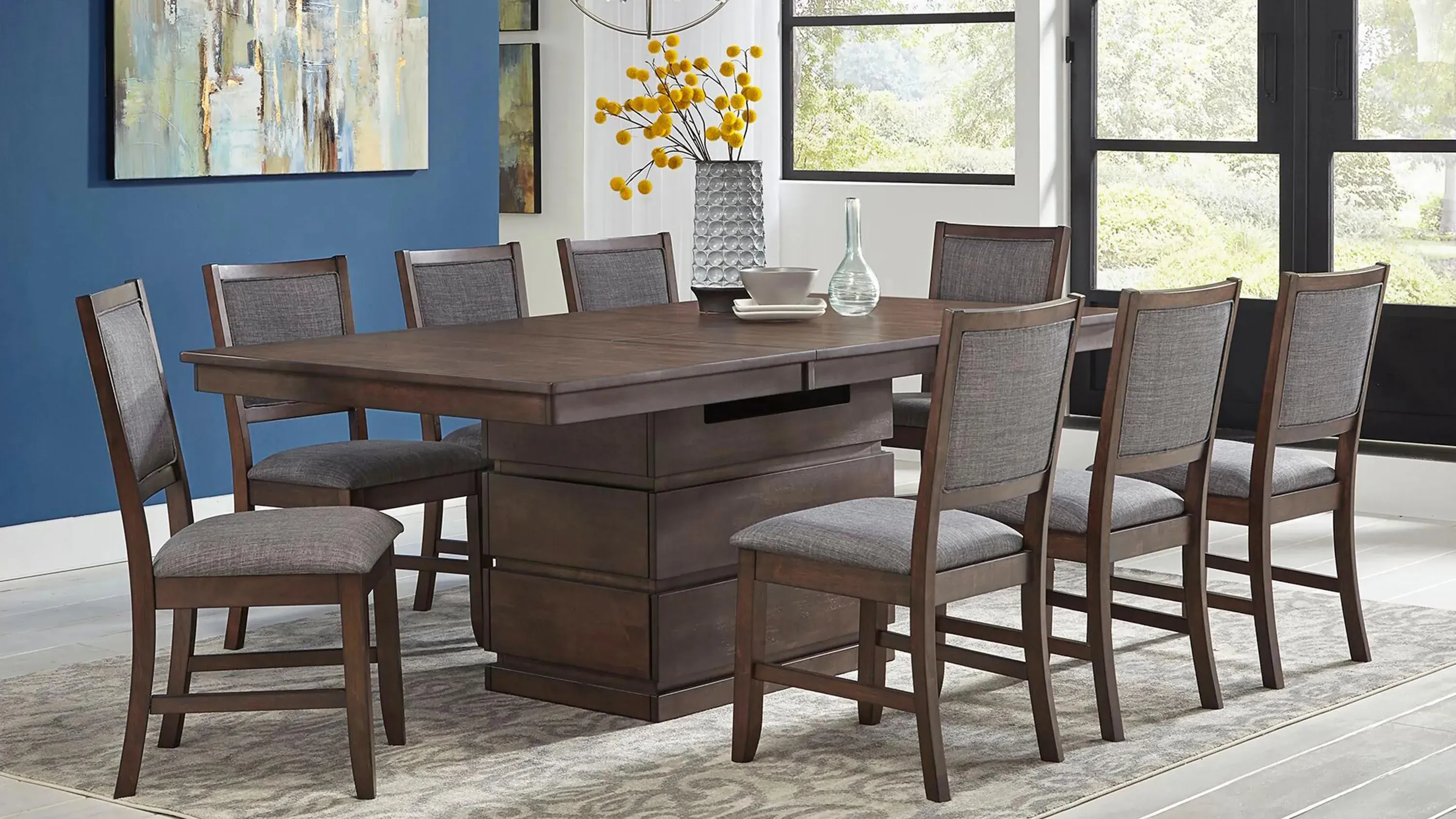 Modern 9 piece dining set cheap
