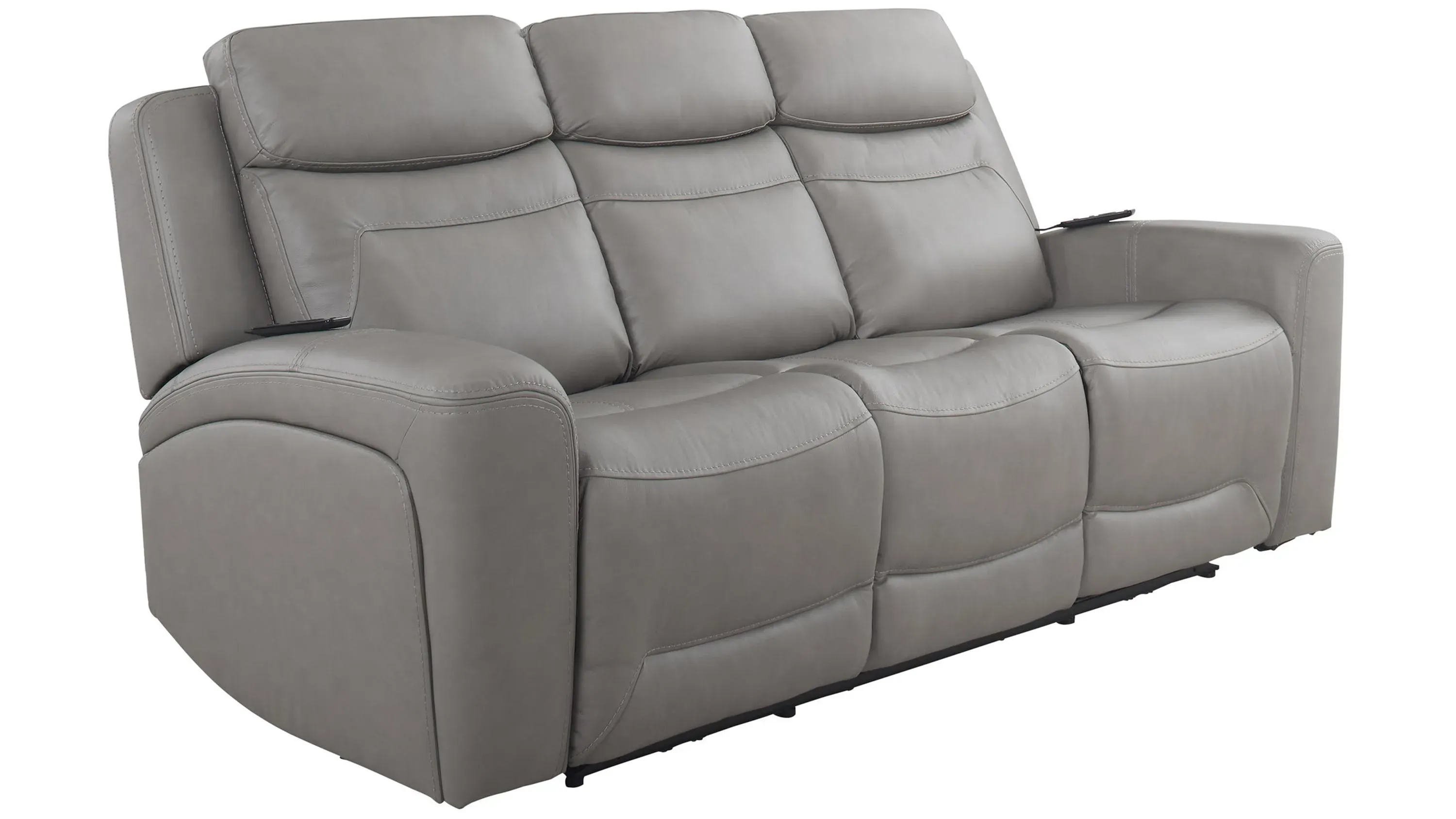 Morgenthal Power Sofa w/Power Headrest, Lumbar, Heat and Massage