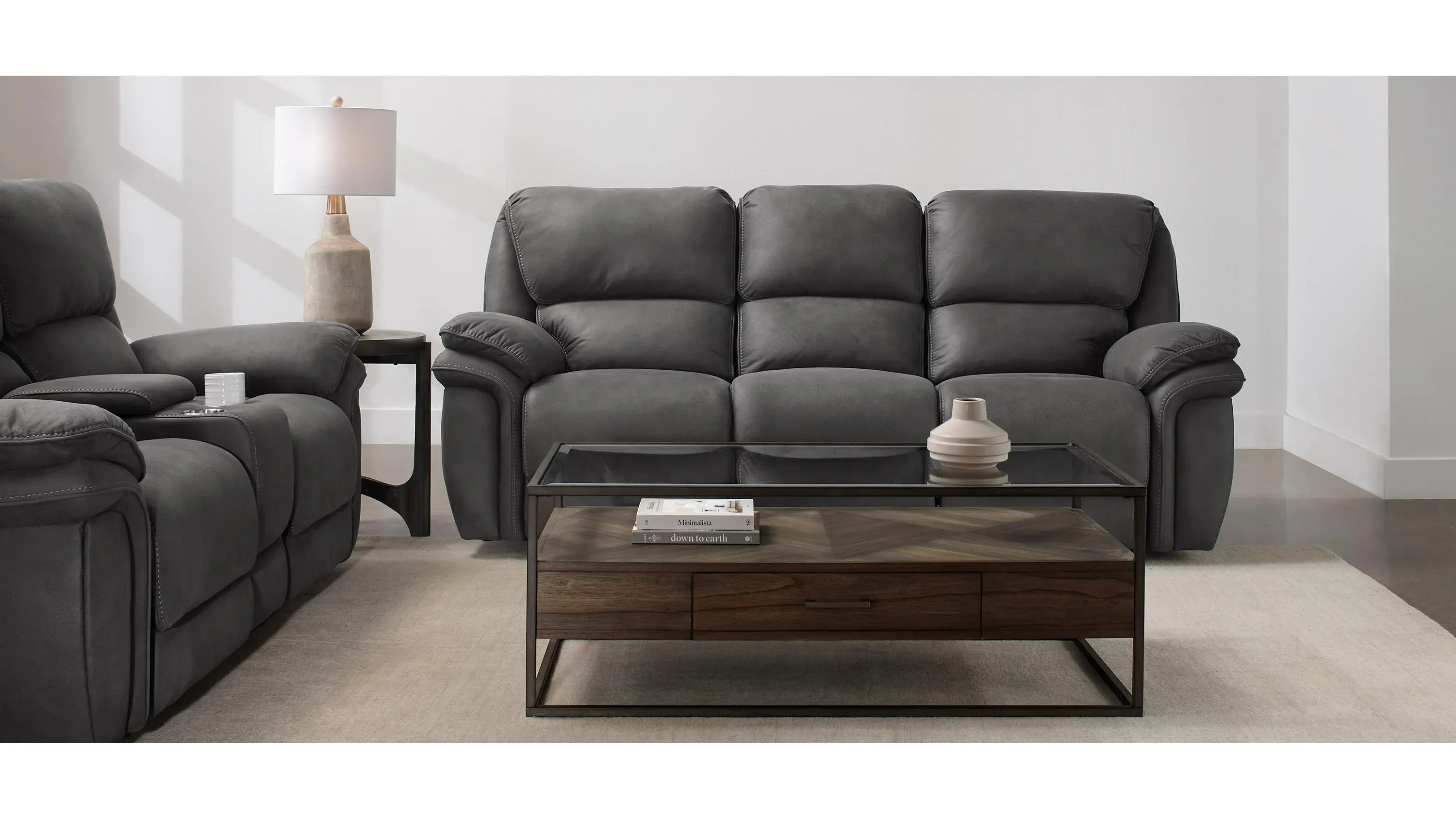 Skye 2-pc. Microfiber Power Sofa and Loveseat Set