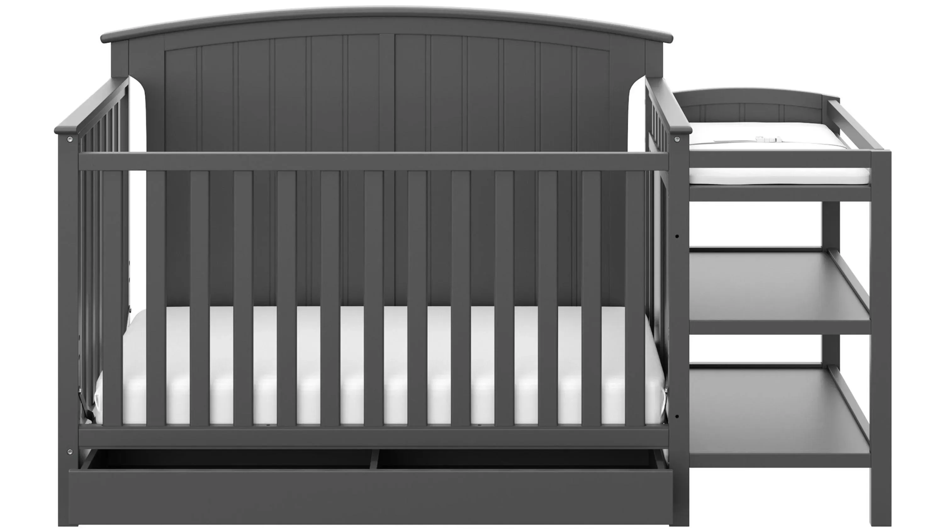 Storkcraft steveston 4 in 1 crib and changer with drawer gray best sale
