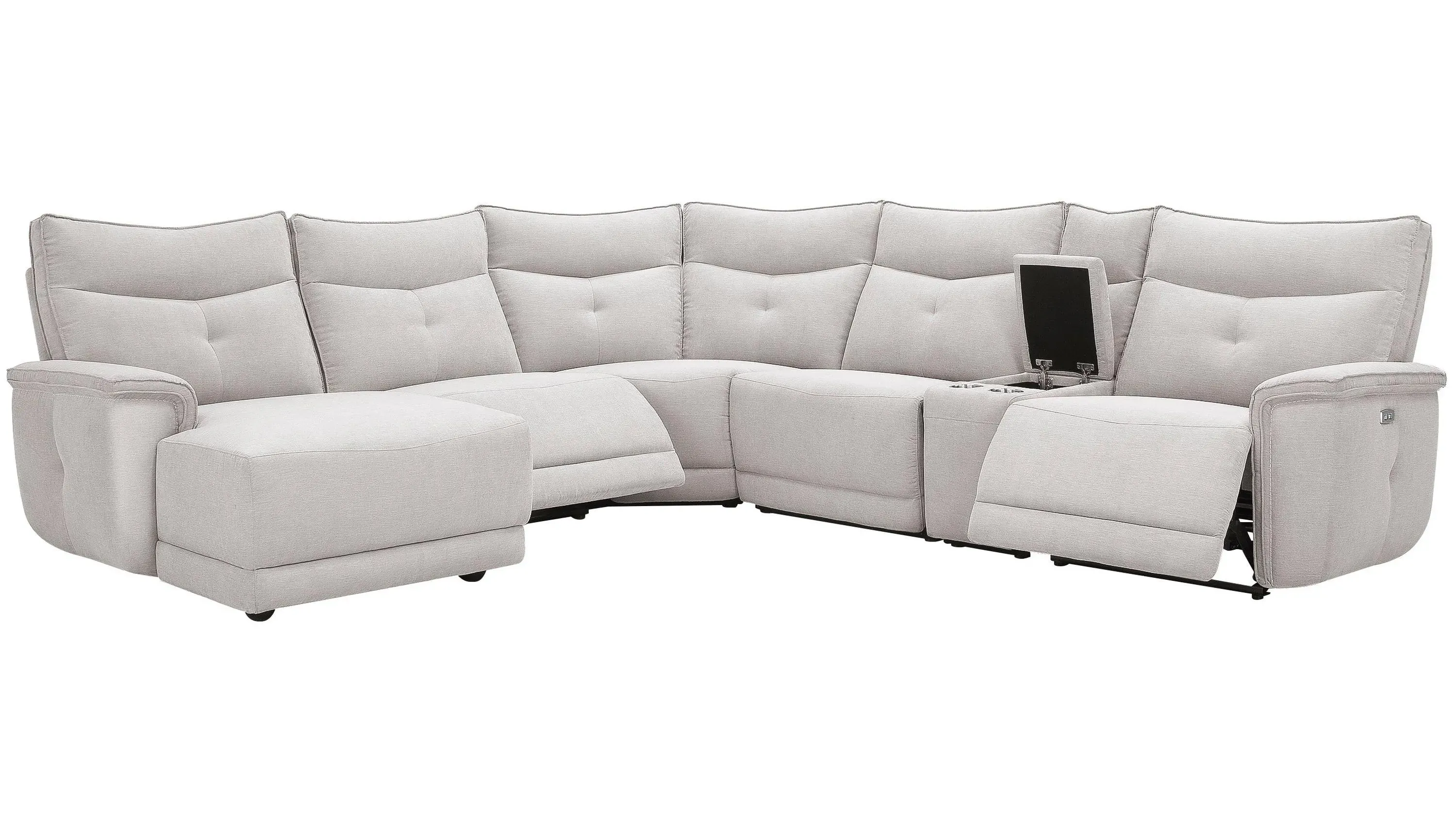 Graceland 6-pc. Sectional Sofa w/Power Headrests