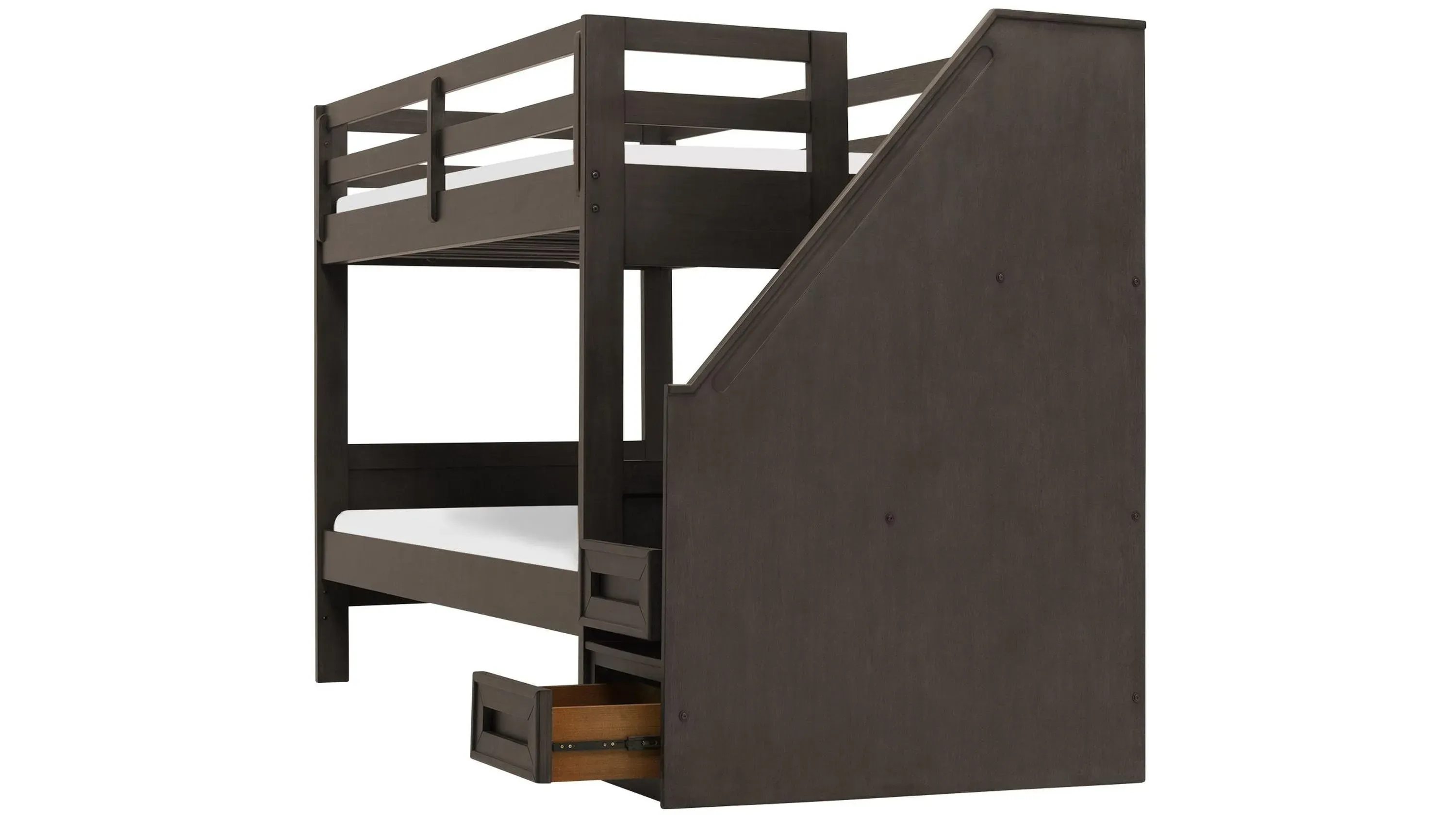 Kieran Twin Over Twin Bunk Bed w/ Staircase | Raymour & Flanigan