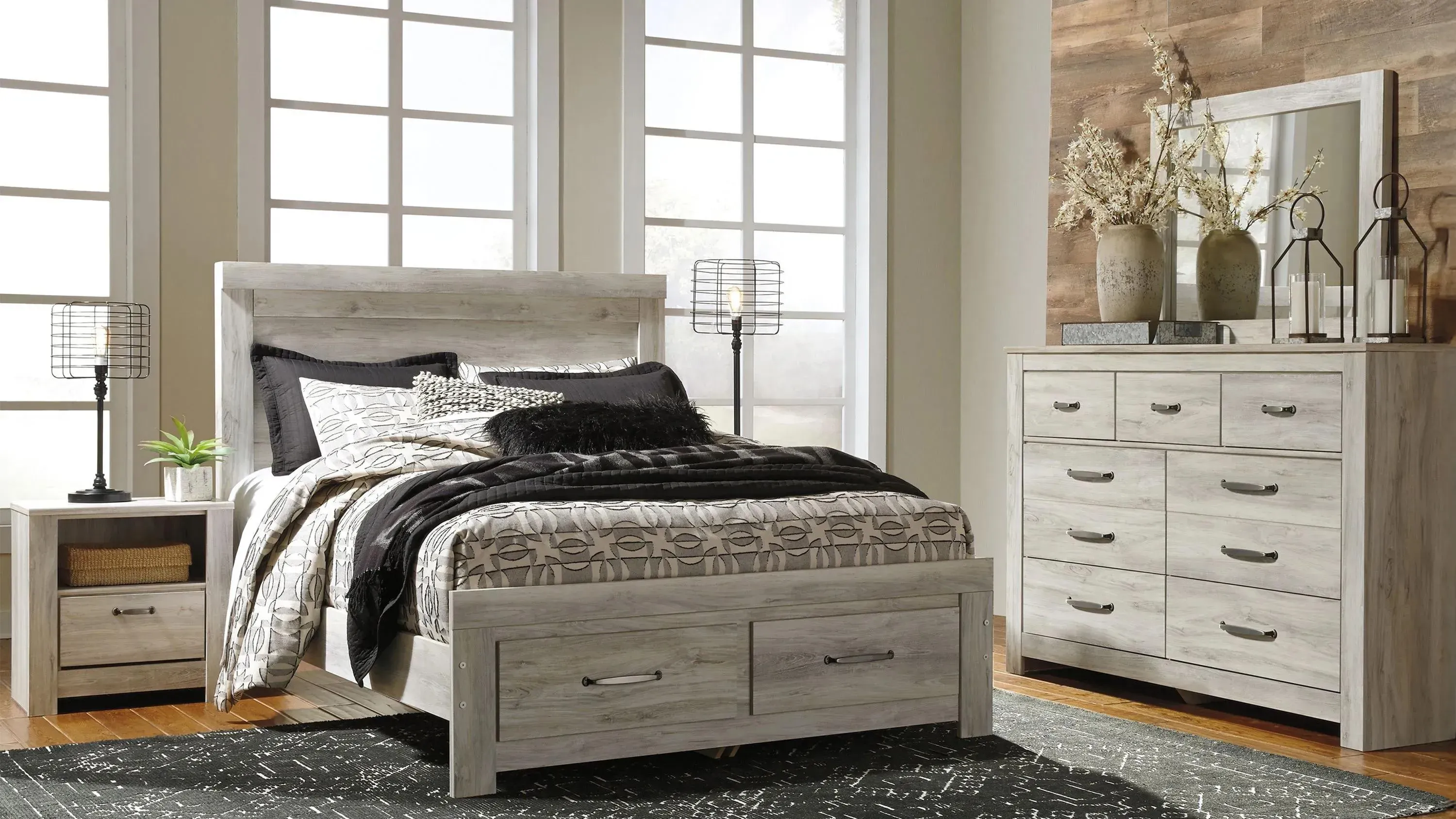Bellaby 4-pc. Bedroom Set w/ Storage Bed | Raymour \u0026 Flanigan, image size:3000x1688