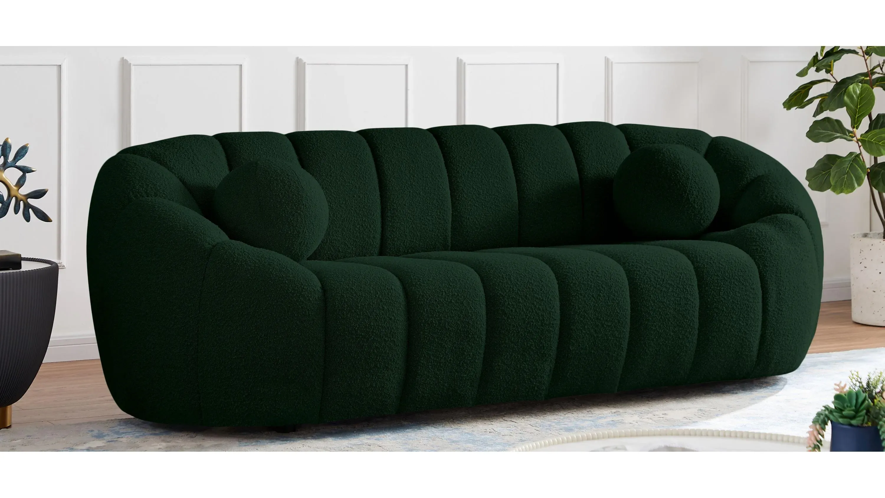 Elijah Boucle Fabric Sofa