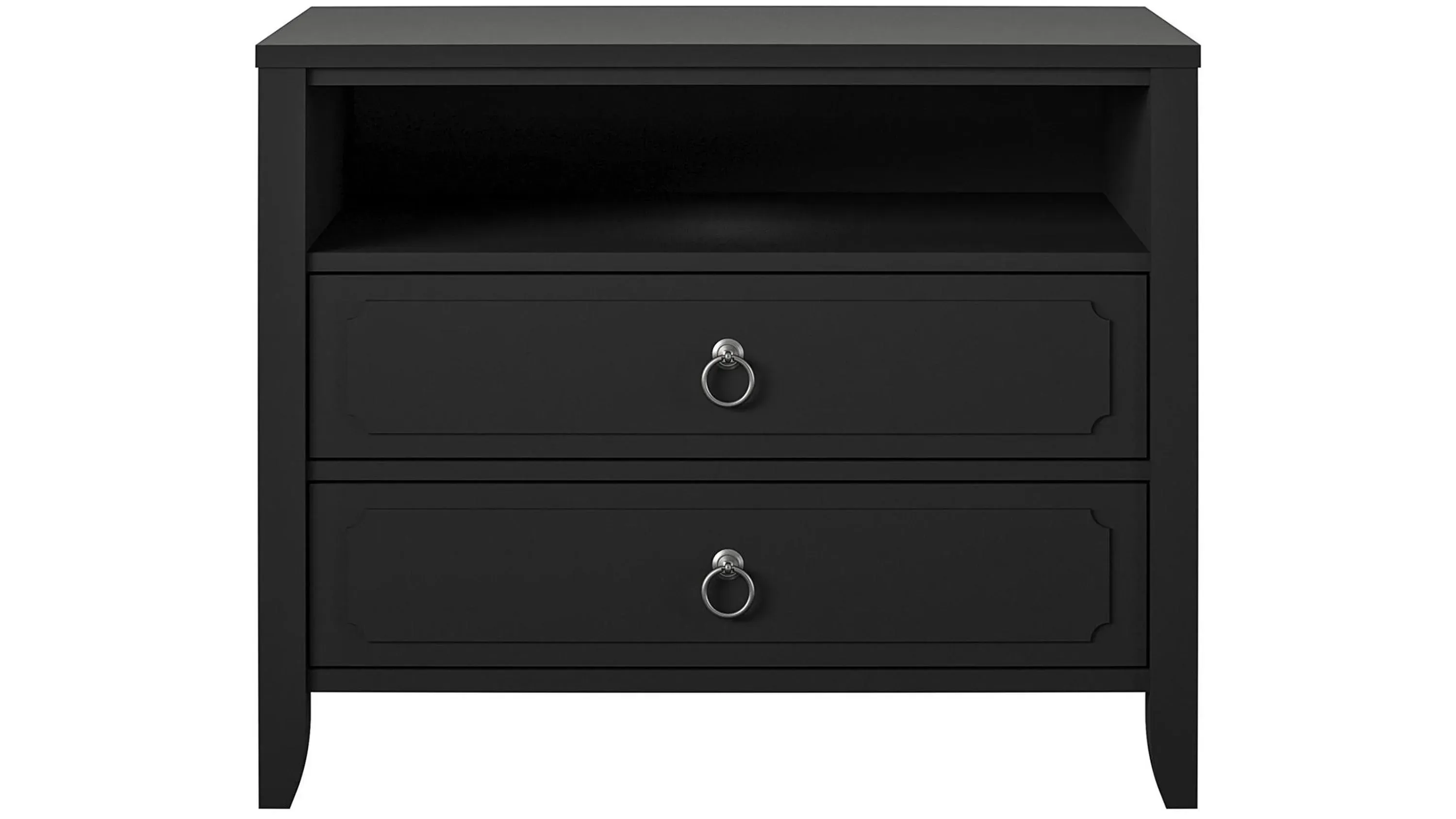 Novogratz Her Majesty Two Drawer Nightstand | Raymour & Flanigan