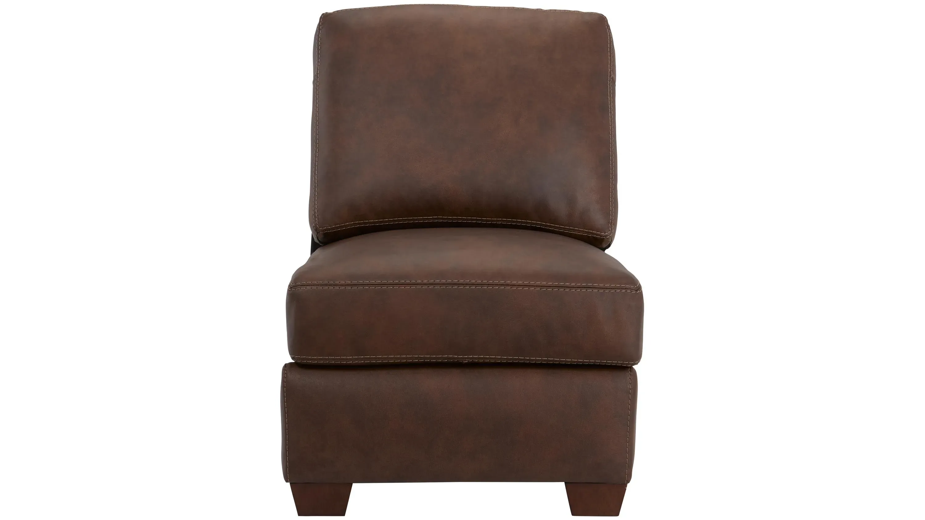 Quinton Leather Armless Chair | Raymour & Flanigan