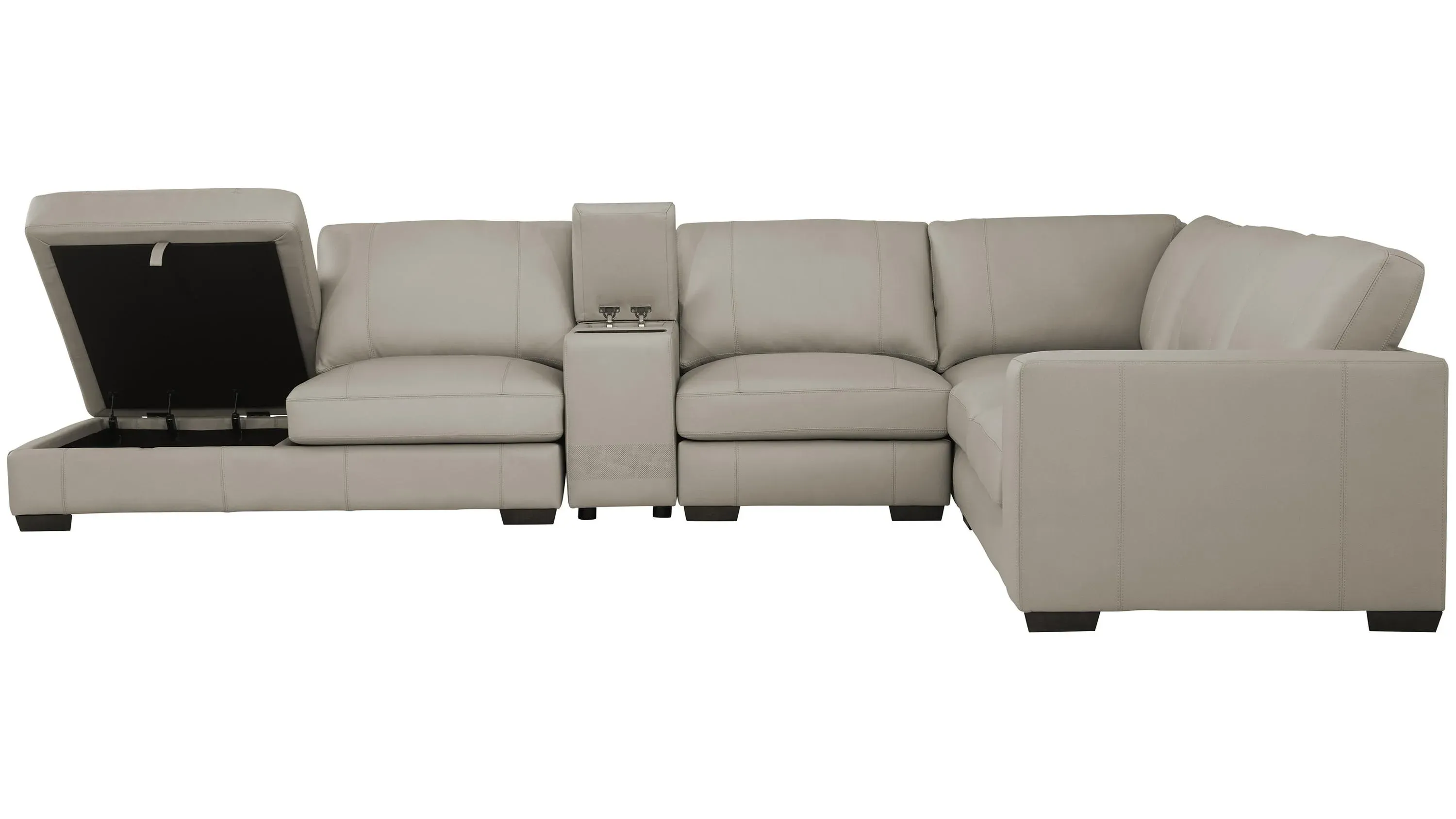 SeaRoomlynn - ☆aaa☆ Oaklynn Leather 5-pc. Sectional | Raymour & Flanigan