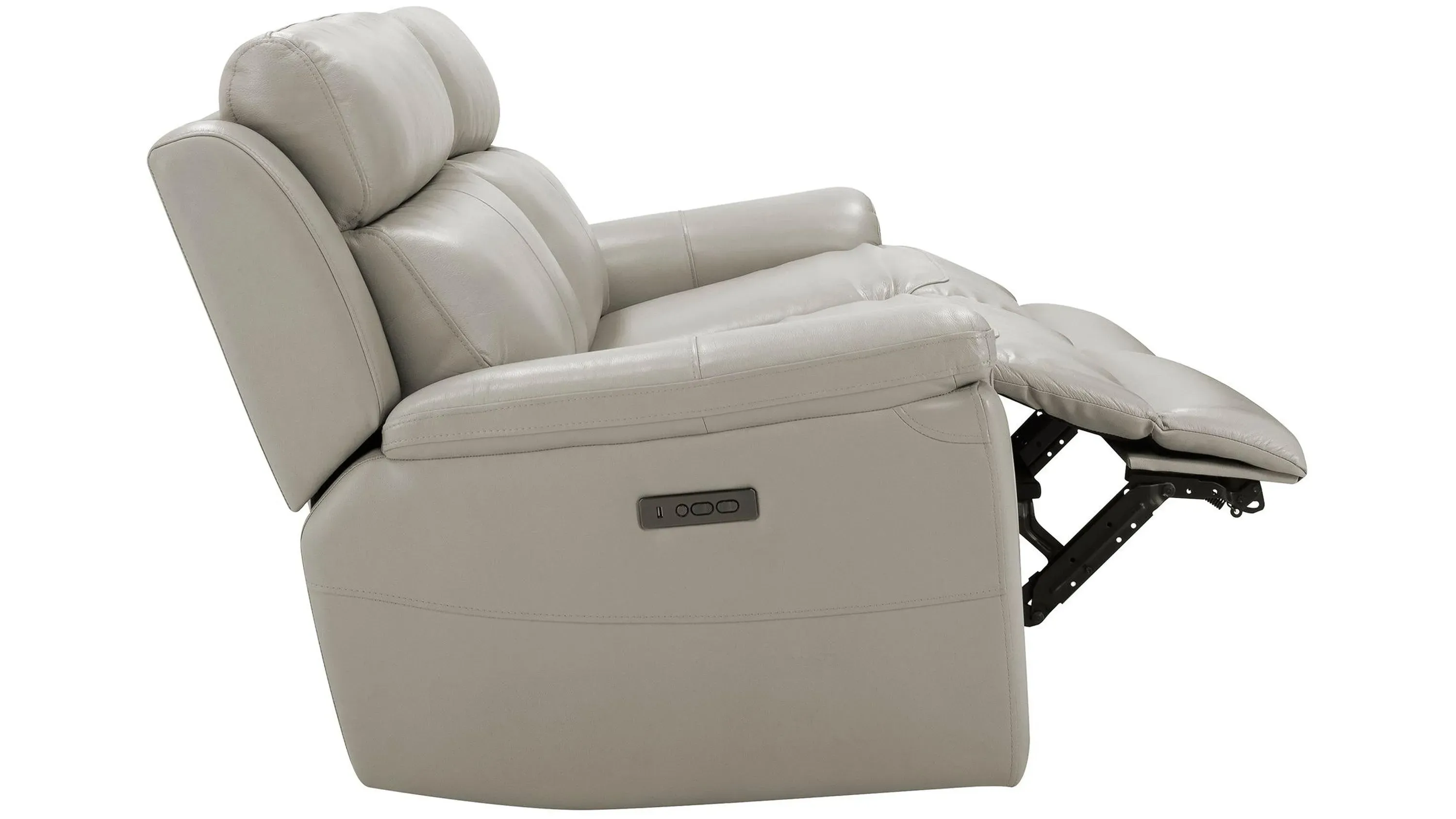 raymundo Dryden Leather Power Loveseat w/ Power Headrest | Raymour & Flanigan