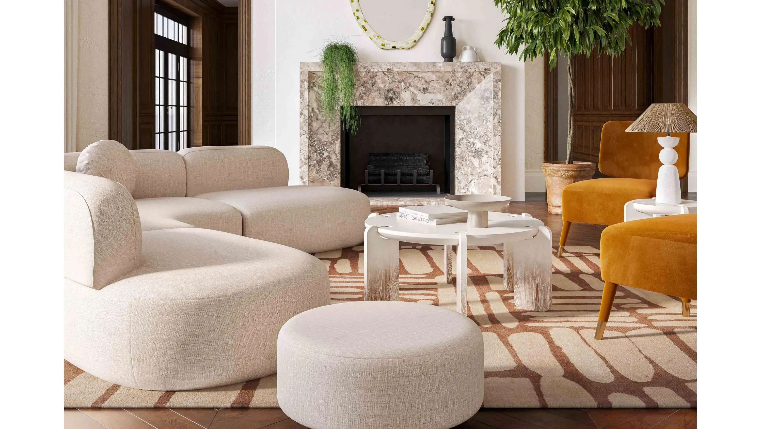 Broohah 3pc. Sectional with Ottoman