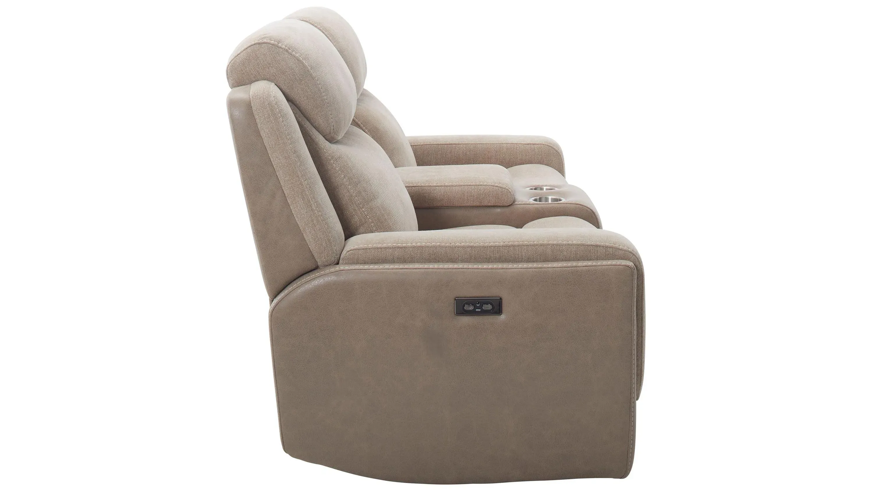 Novah Zero Gravity Power Console Loveseat w/ Power Headrest