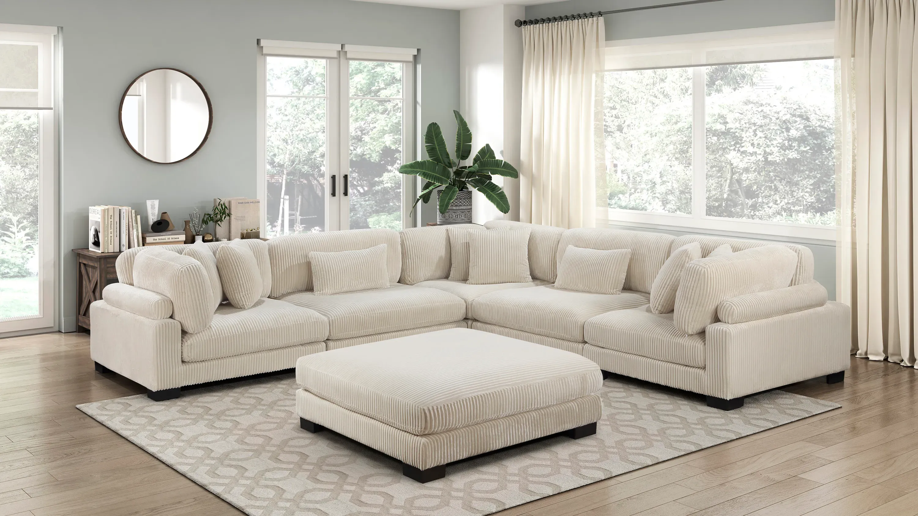 Maverick 5-pc. Sectional w/ Cocktail Ottoman | Raymour & Flanigan