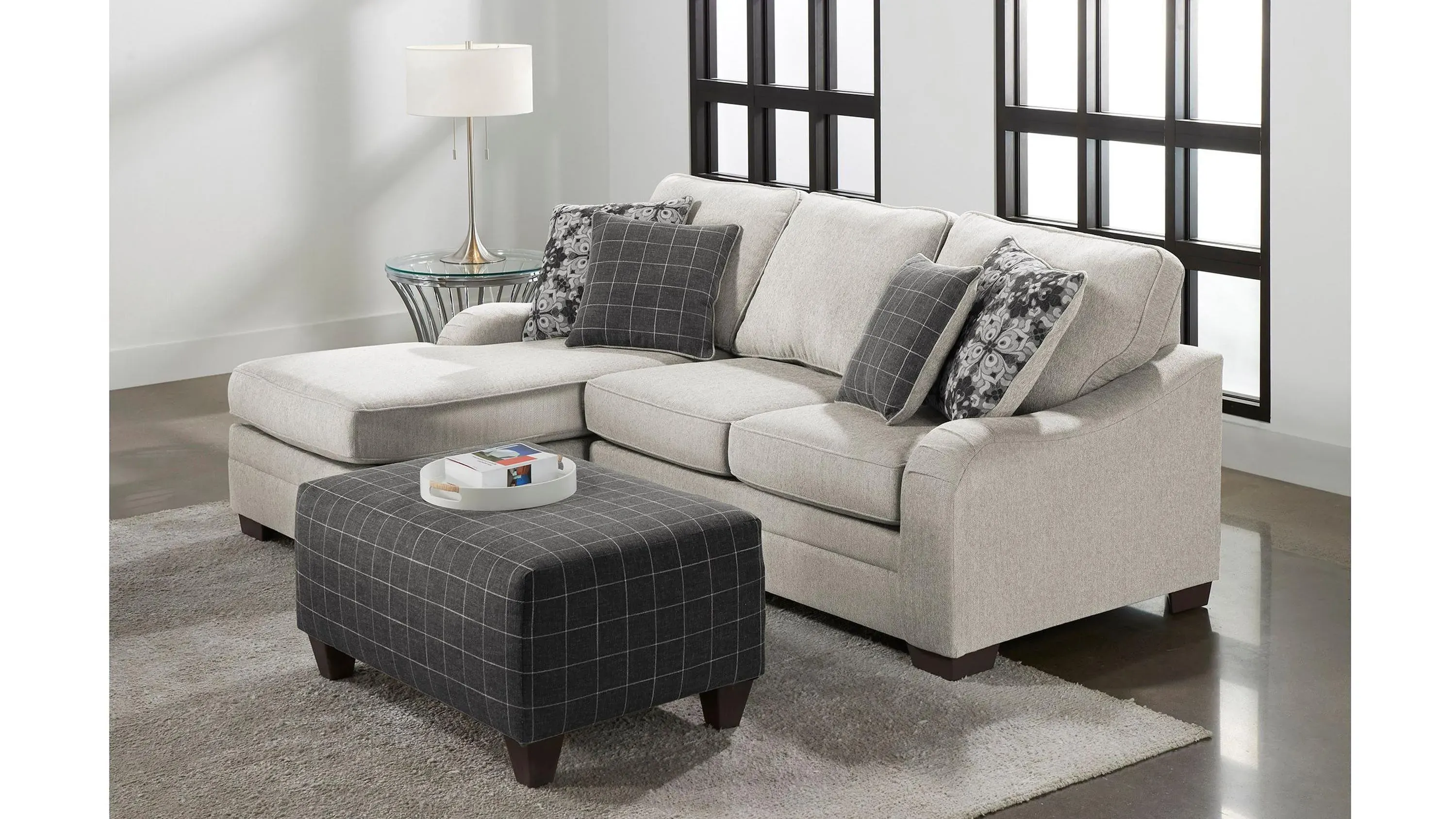 Caid 2-pc. Chenille Sectional Sofa | Raymour & Flanigan