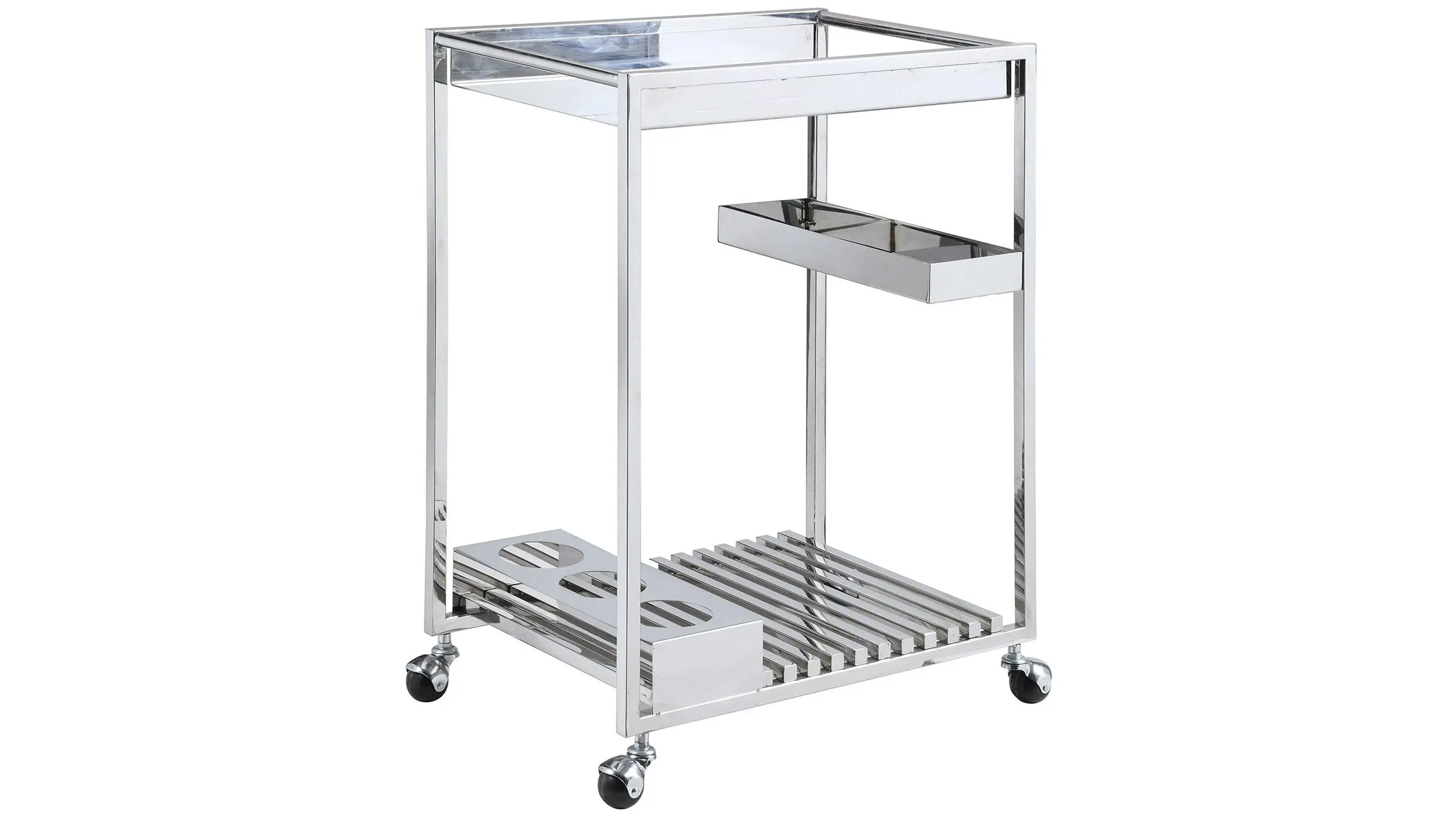 Jeffry Bar Cart w/ Wine Storage - Thumbnail 2
