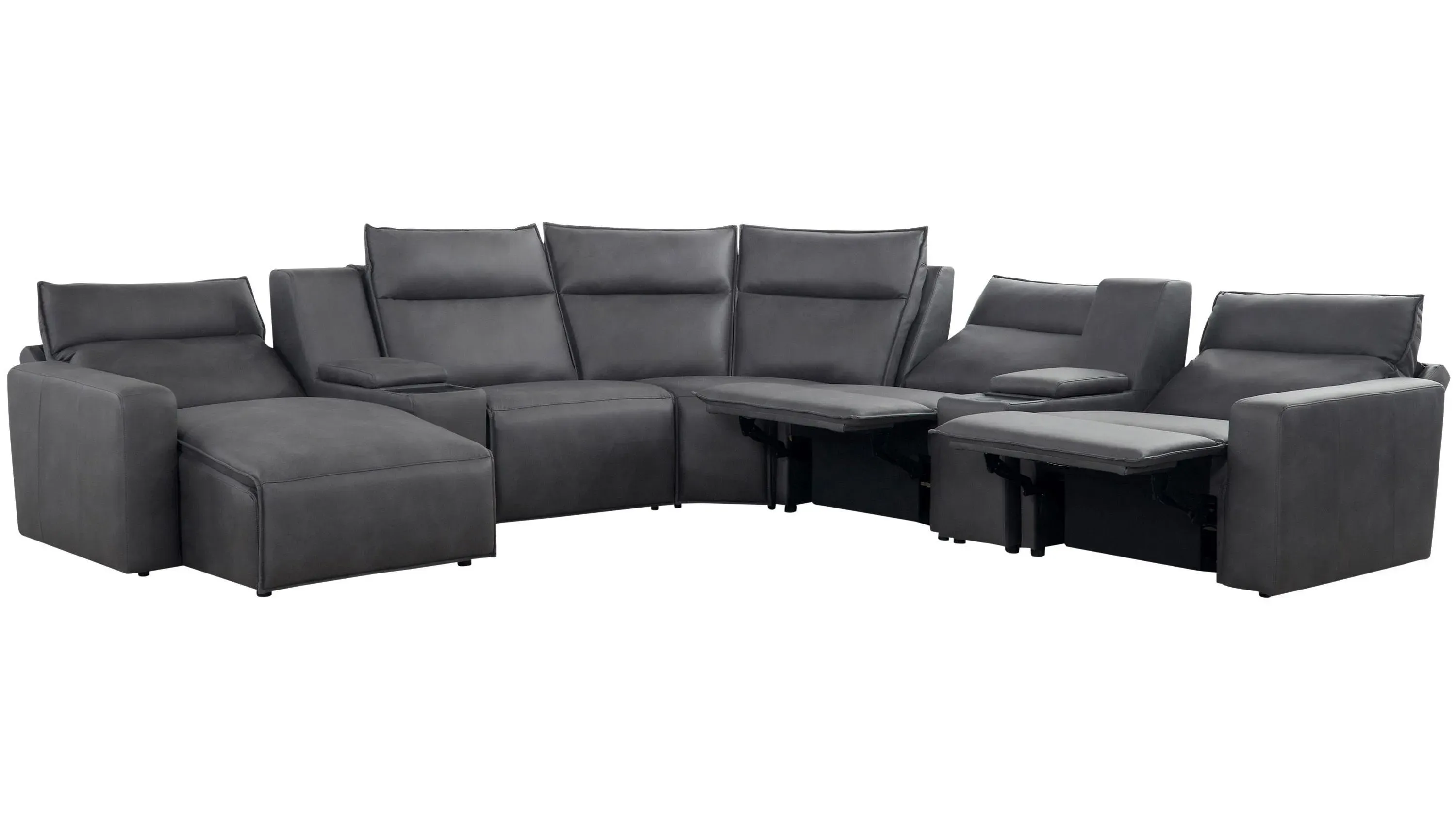ModularTwo 7-pc. Power Sectional w/ Power Headrest | Raymour