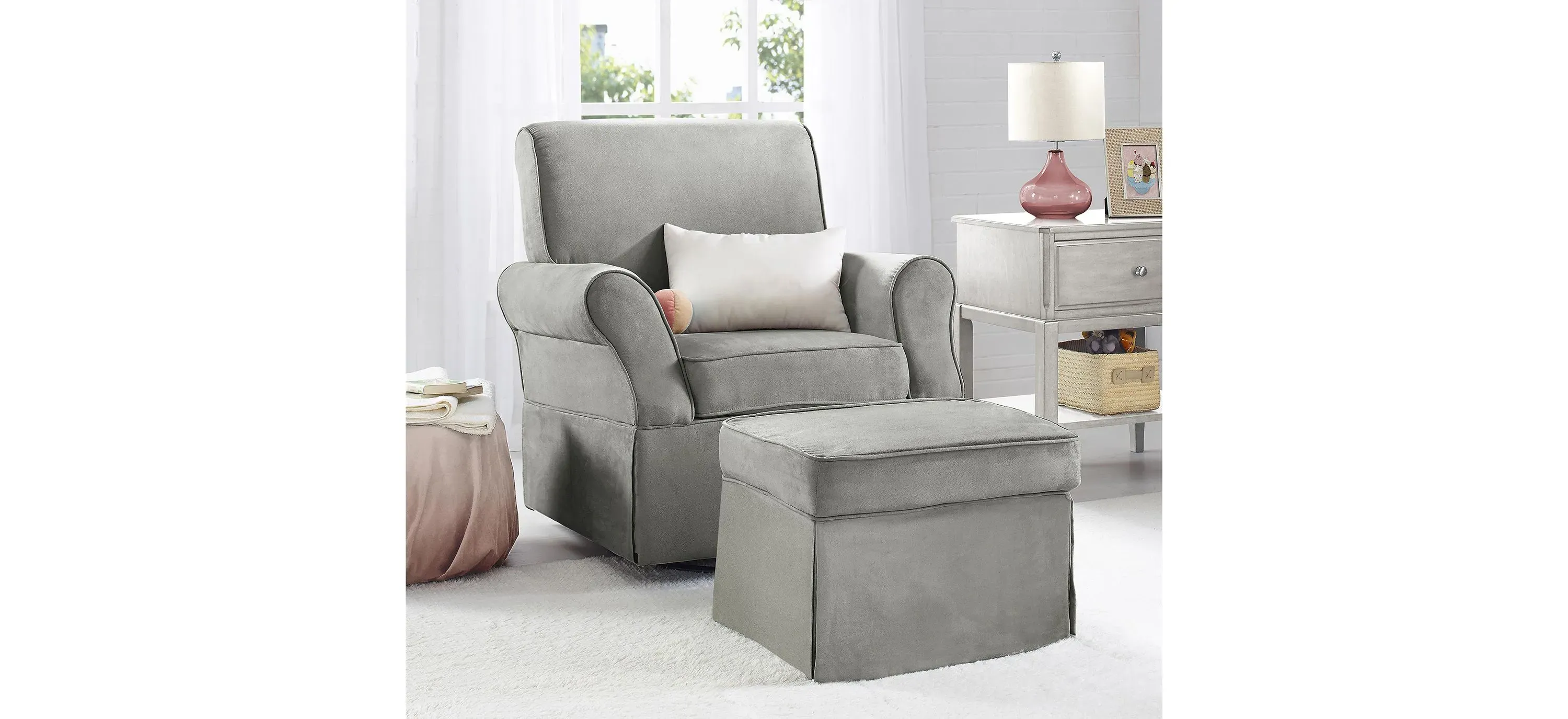 Swivel glider and ottoman set 2025