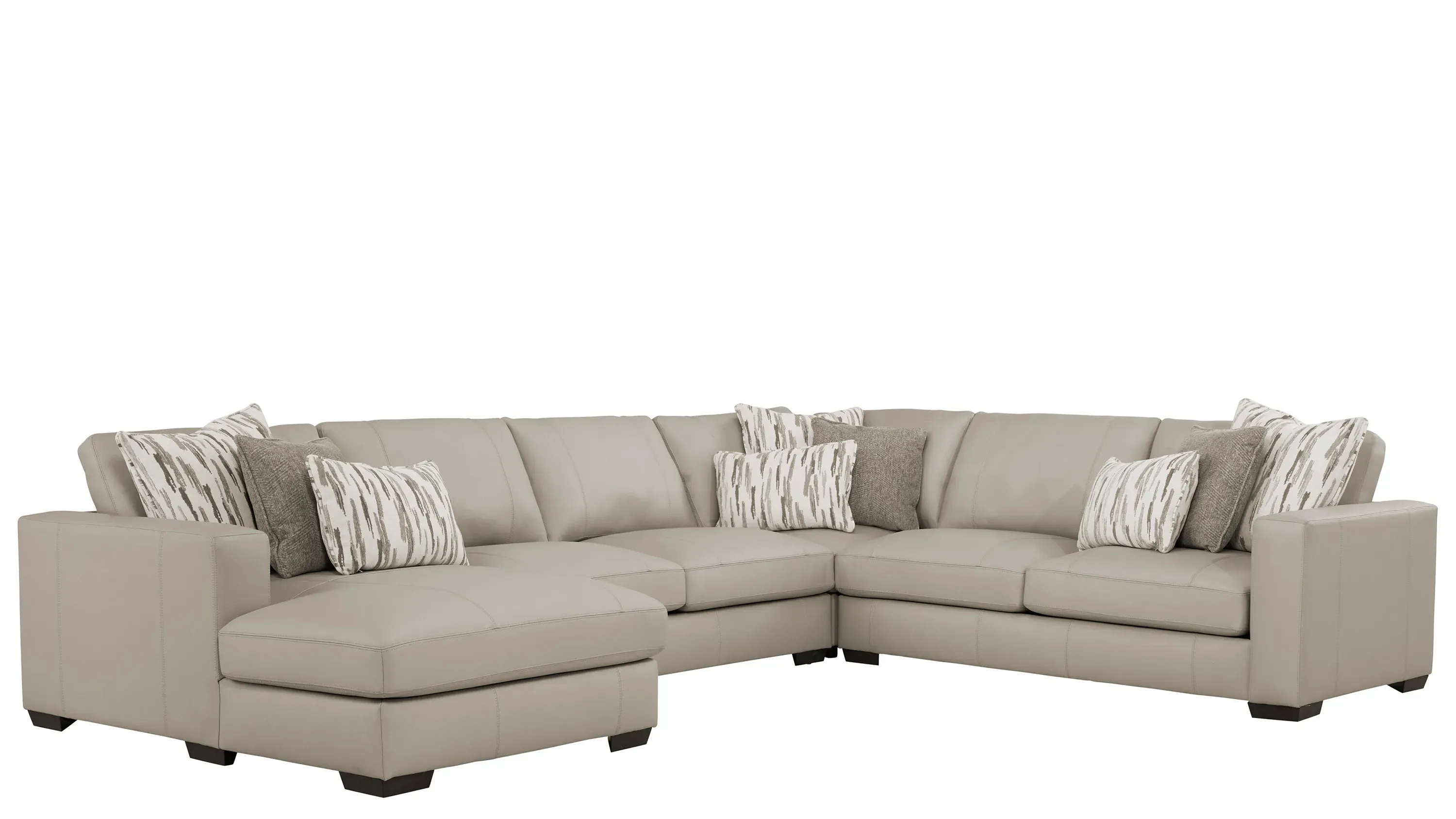Oaklynn Leather 4-pc. Sectional | Raymour & Flanigan