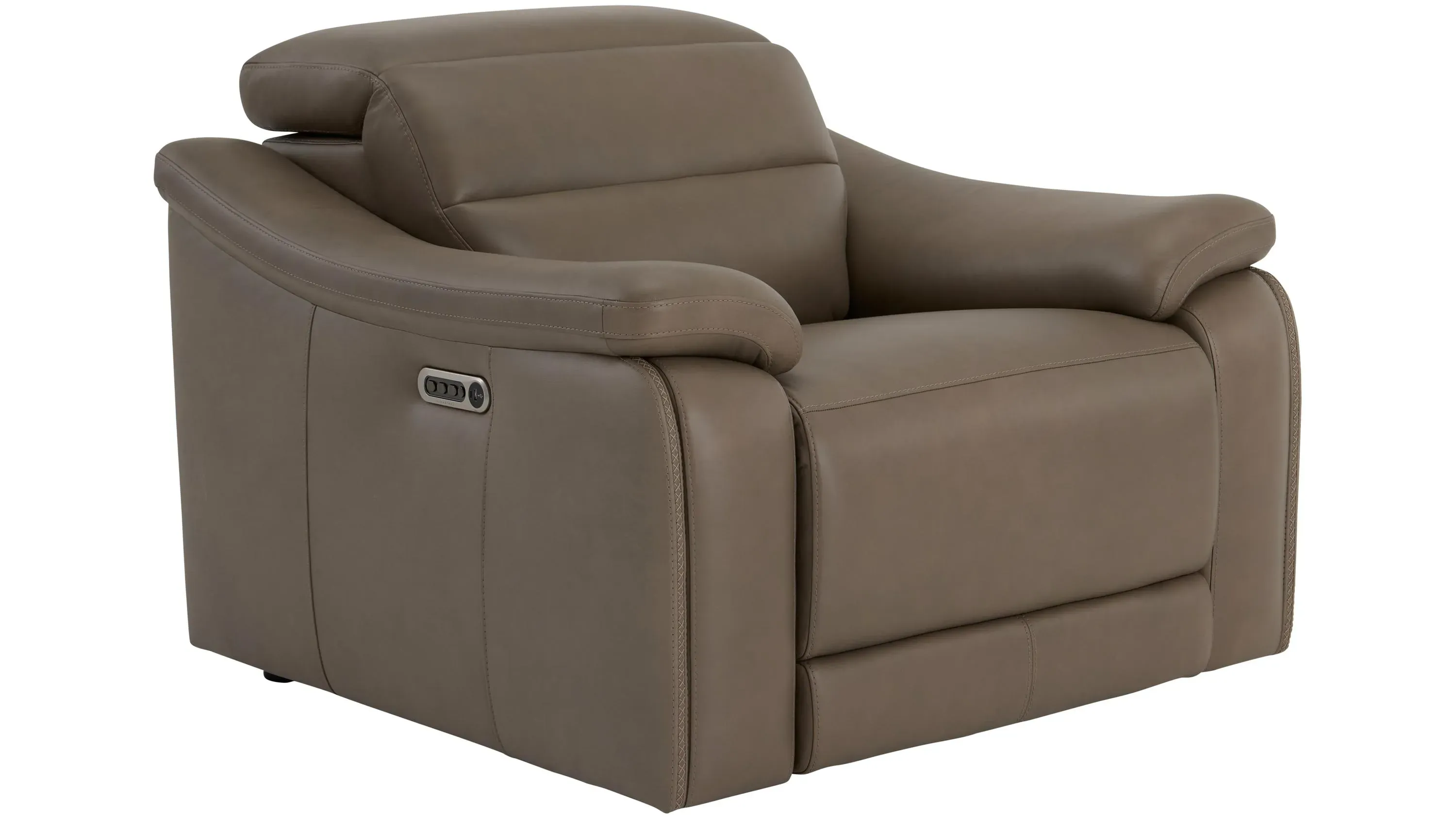 Tucker Triple Power Leather Recliner | Raymour & Flanigan