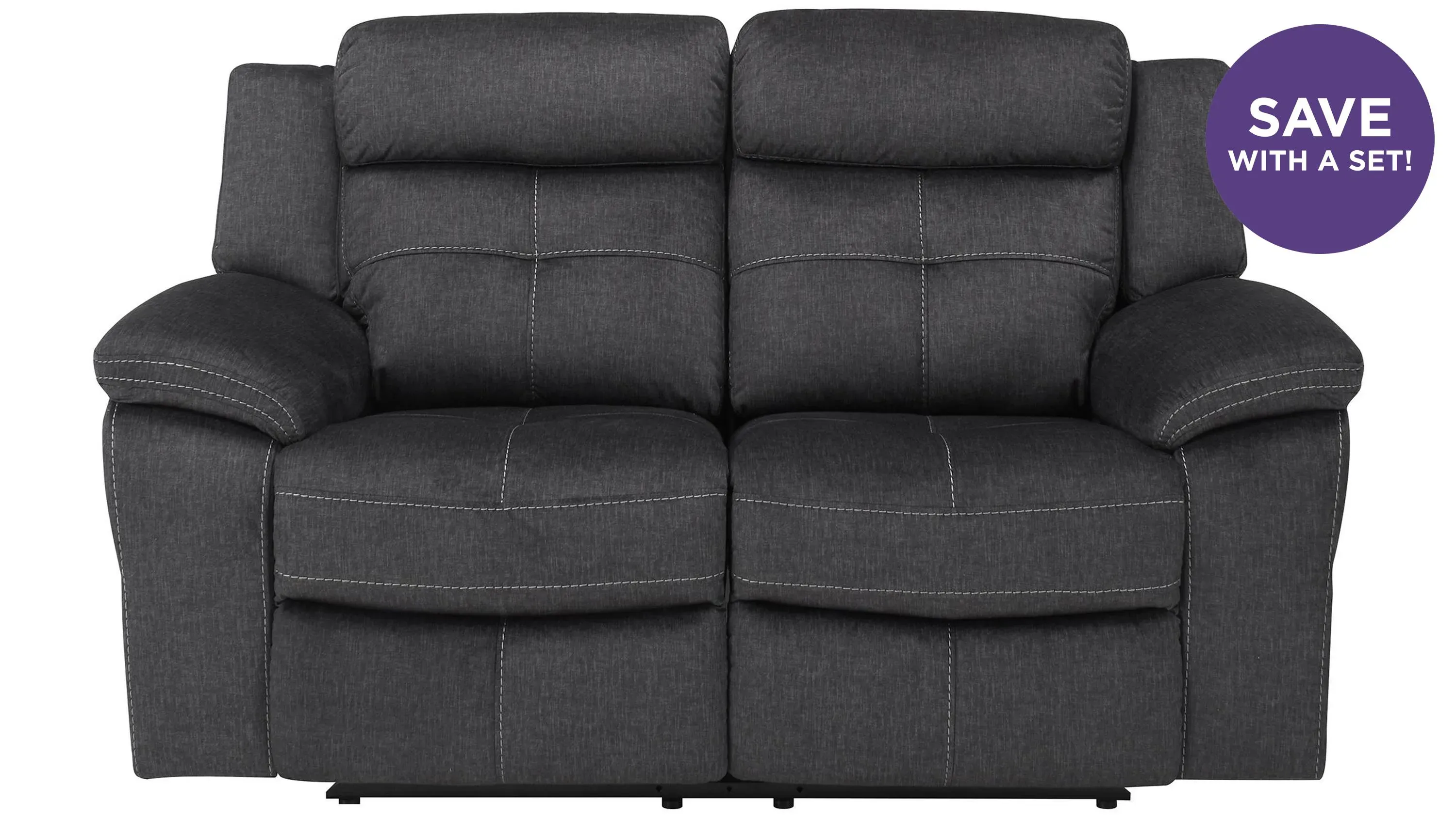 Lugano Microfiber Reclining Loveseat | Raymour & Flanigan