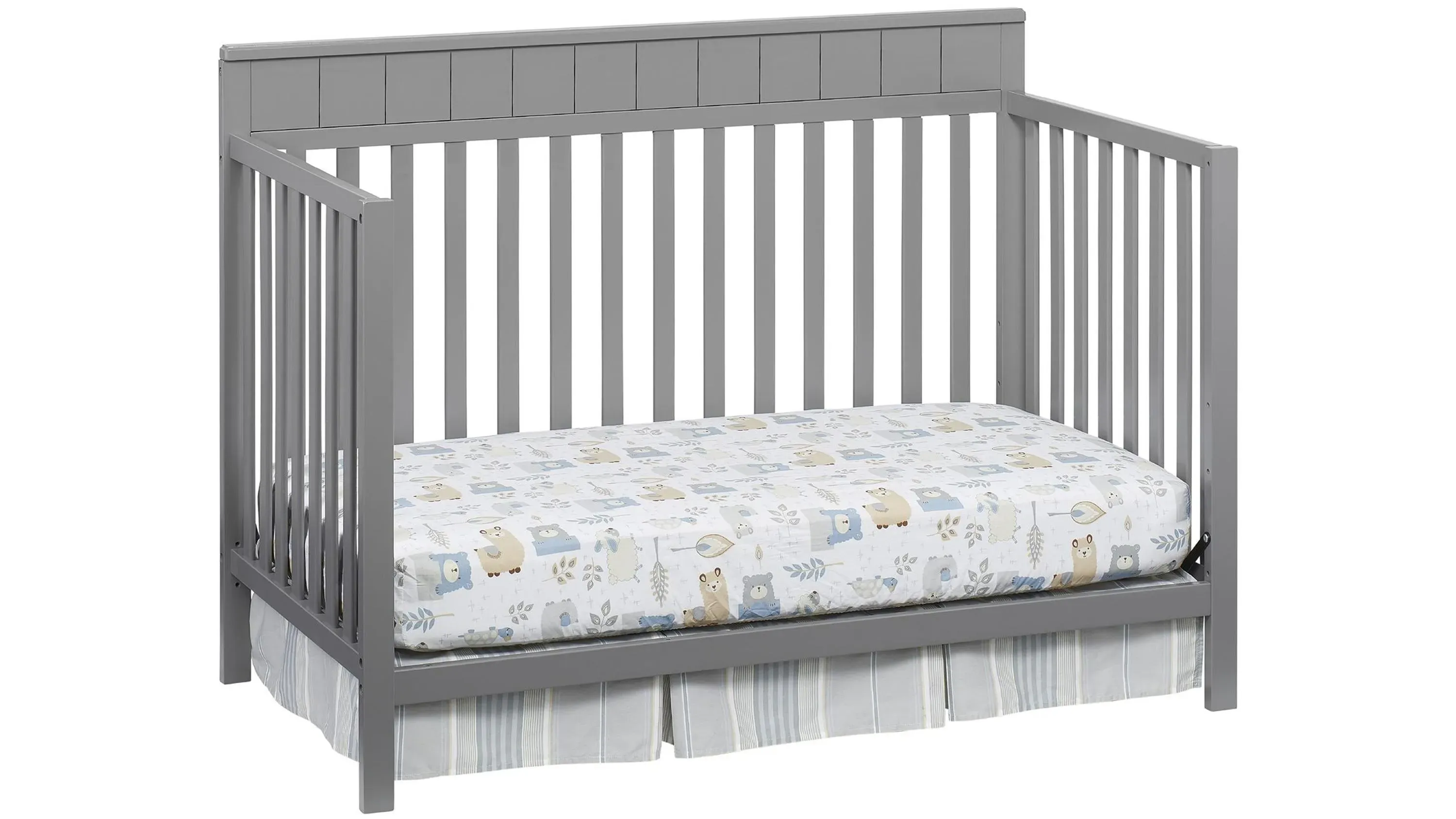 Oxford Baby Grey Crib In Oxford Baby Logan 4-in-1 Convertible Crib