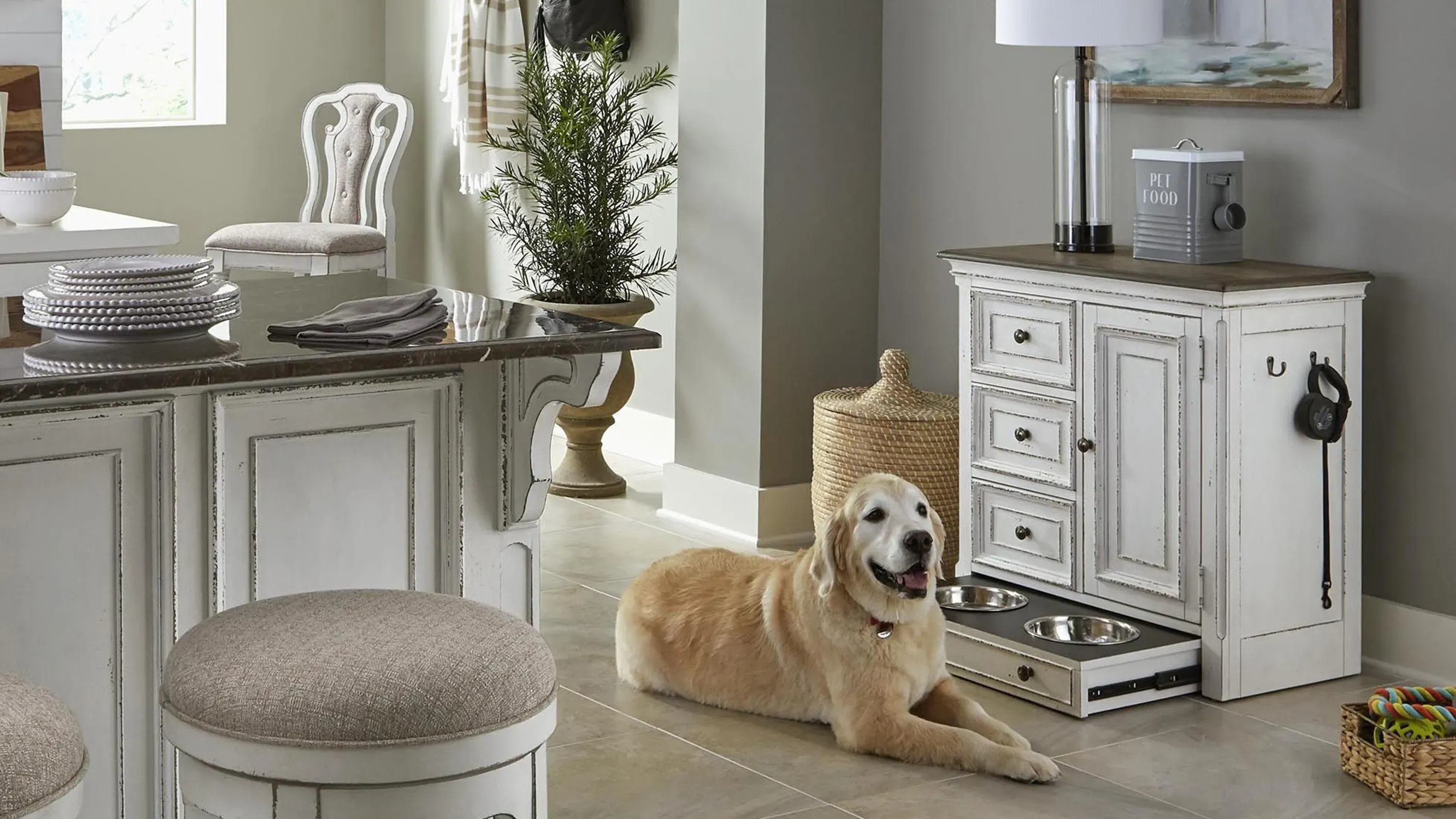 Magnolia Manor Pet Feeder Cabinet