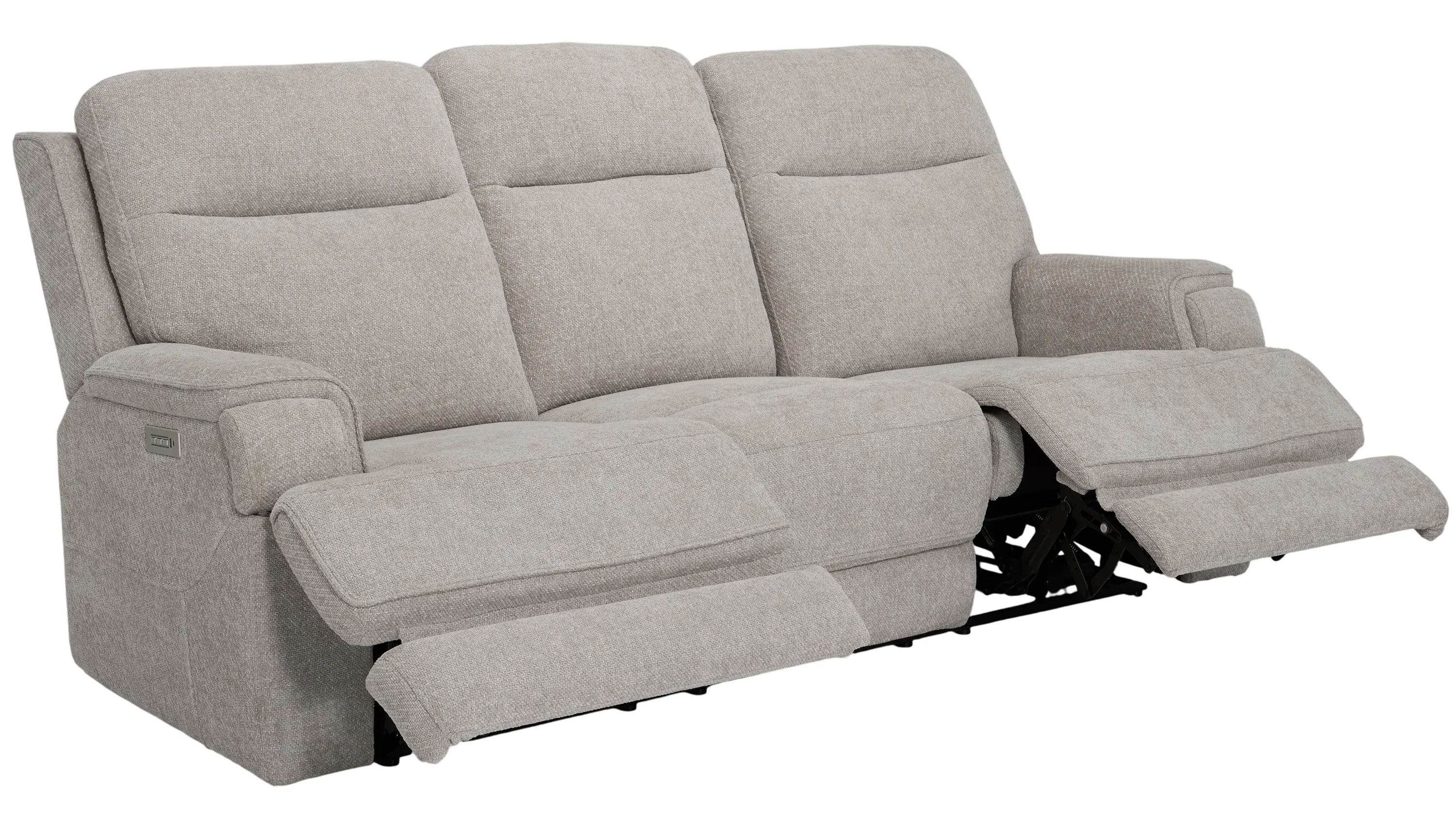 Locklan Zero Gravity Triple Power Sofa w/Drop Down Table | Raymour
