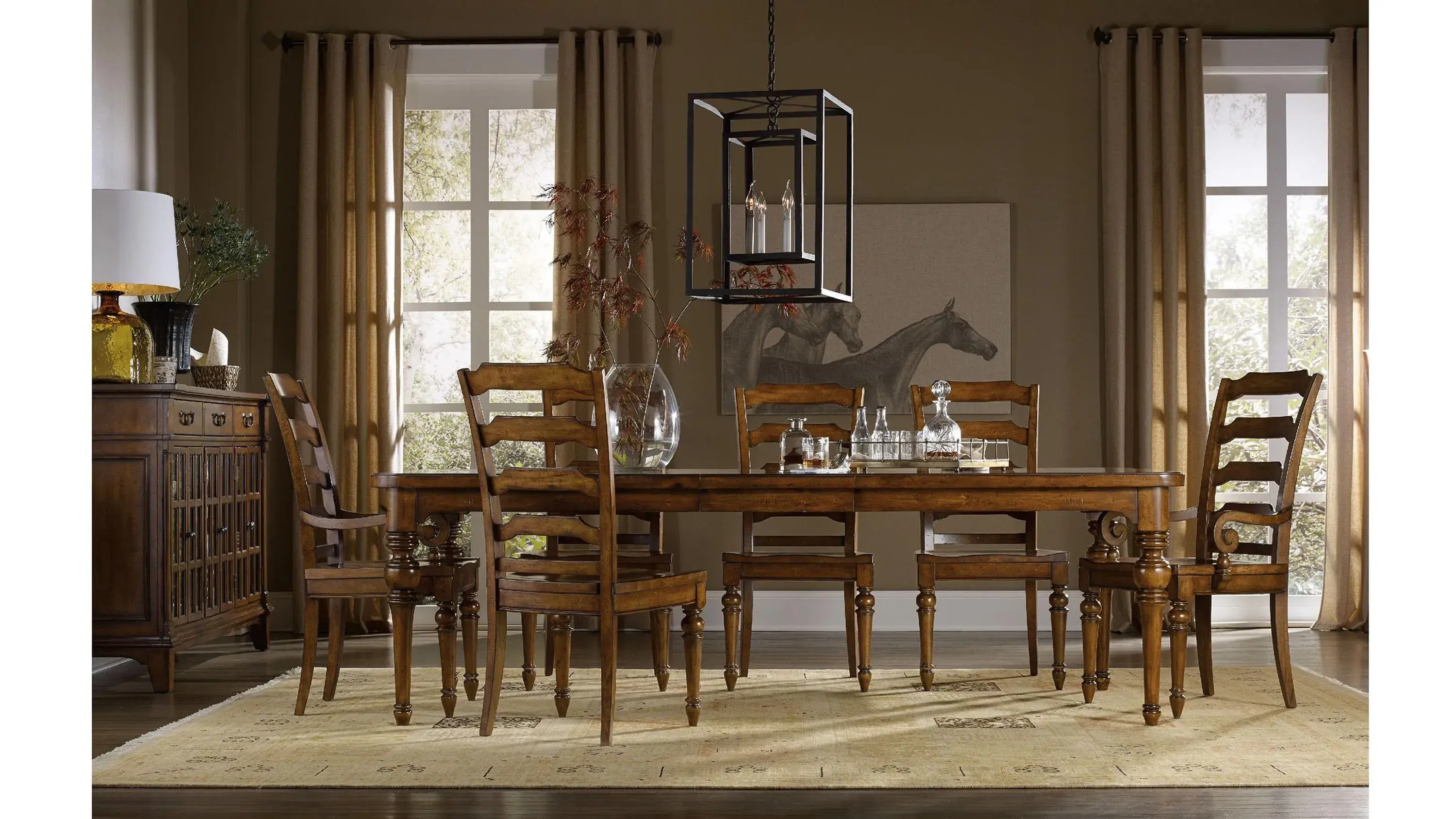 Tynecastle Rectangular Dining Table with Two Leaves - Thumbnail 2