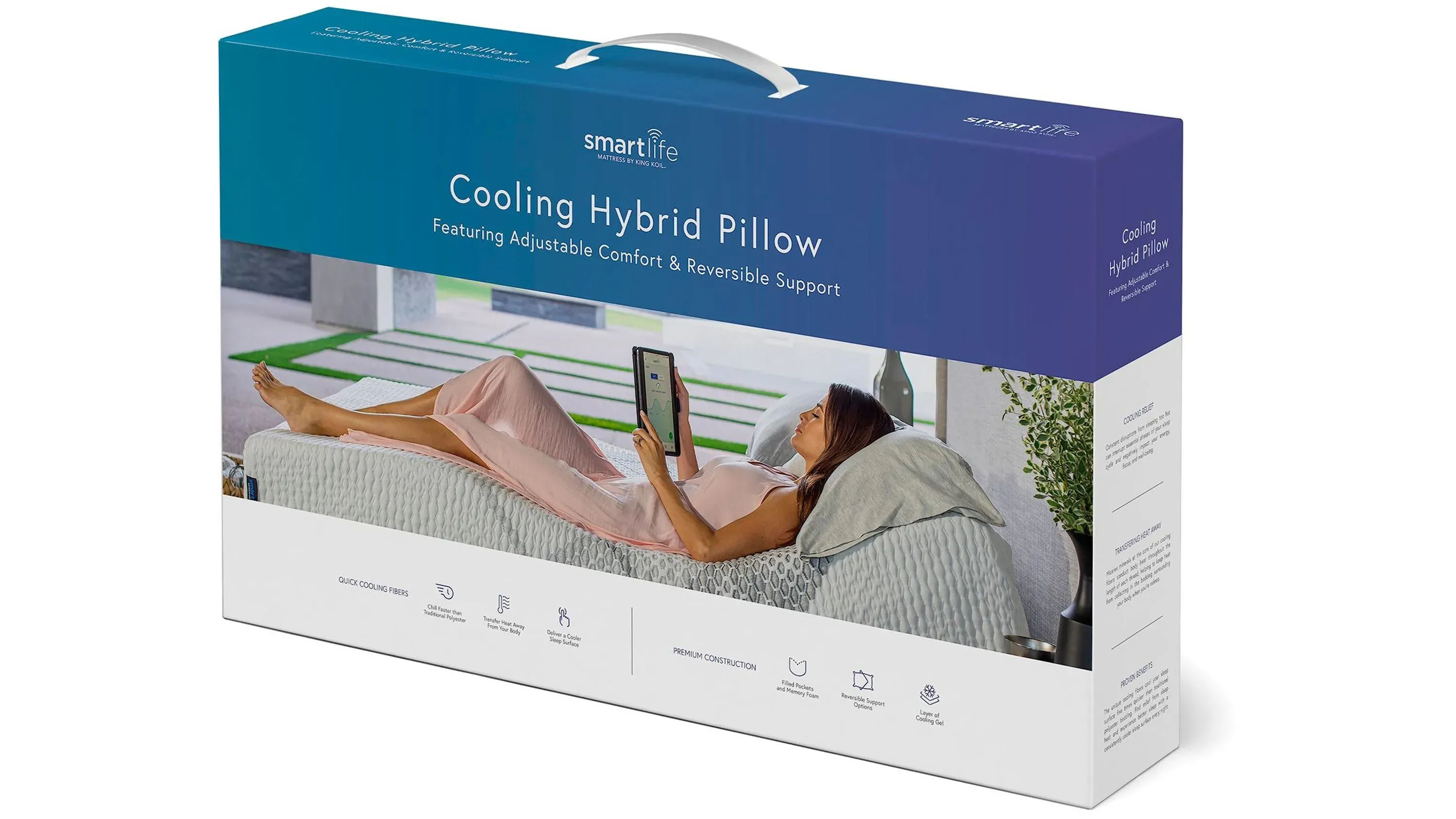 SmartLife(TM) Cooling Hybrid Adjustable King Pillow