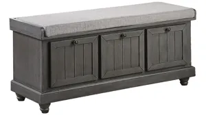 Hakea Upholstered Storage Bench Distressed Dark Gray Product_Image_Carousel
