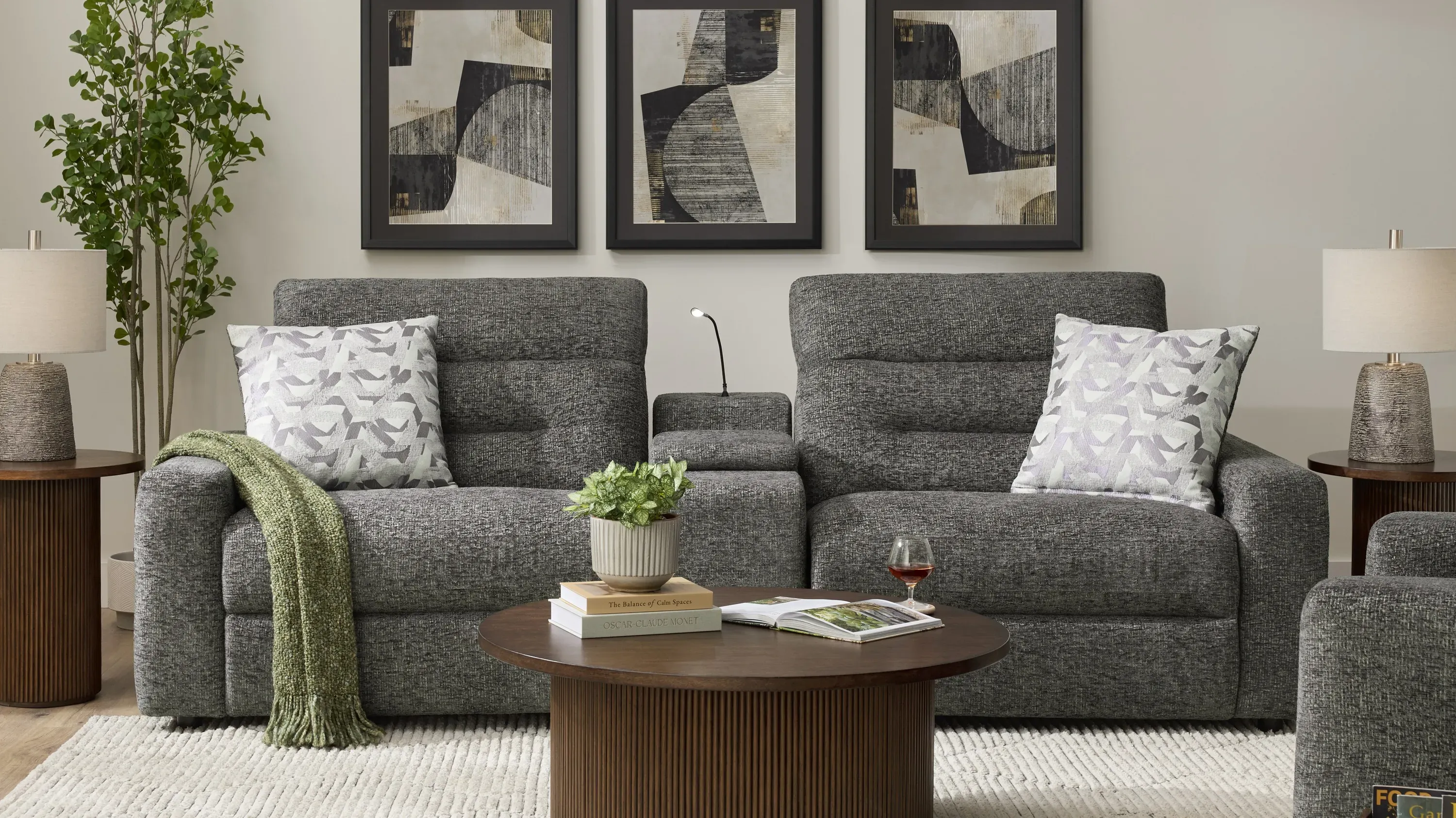 Bradbury Left Arm Facing Dual Power Recliner | Raymour & Flanigan