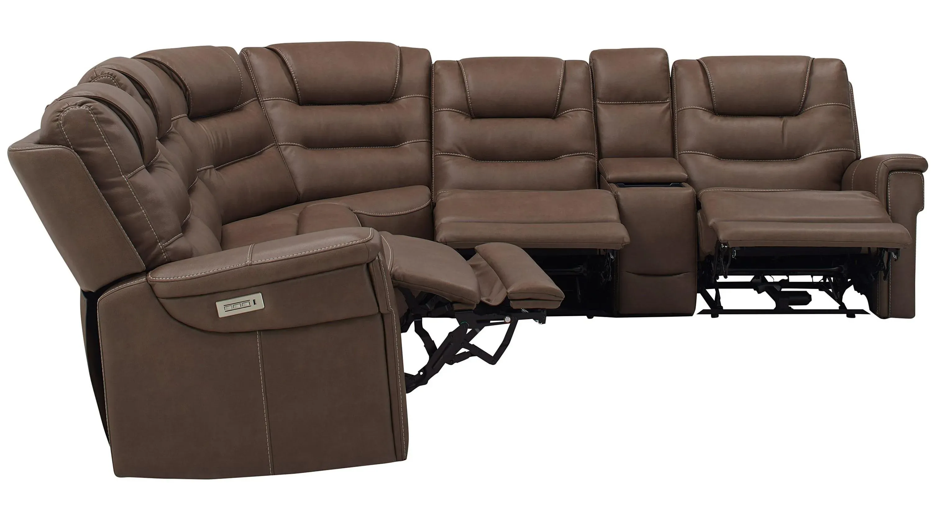 Danbury 6-pc. Power Sectional w/ Power Headrest and Lumbar Support