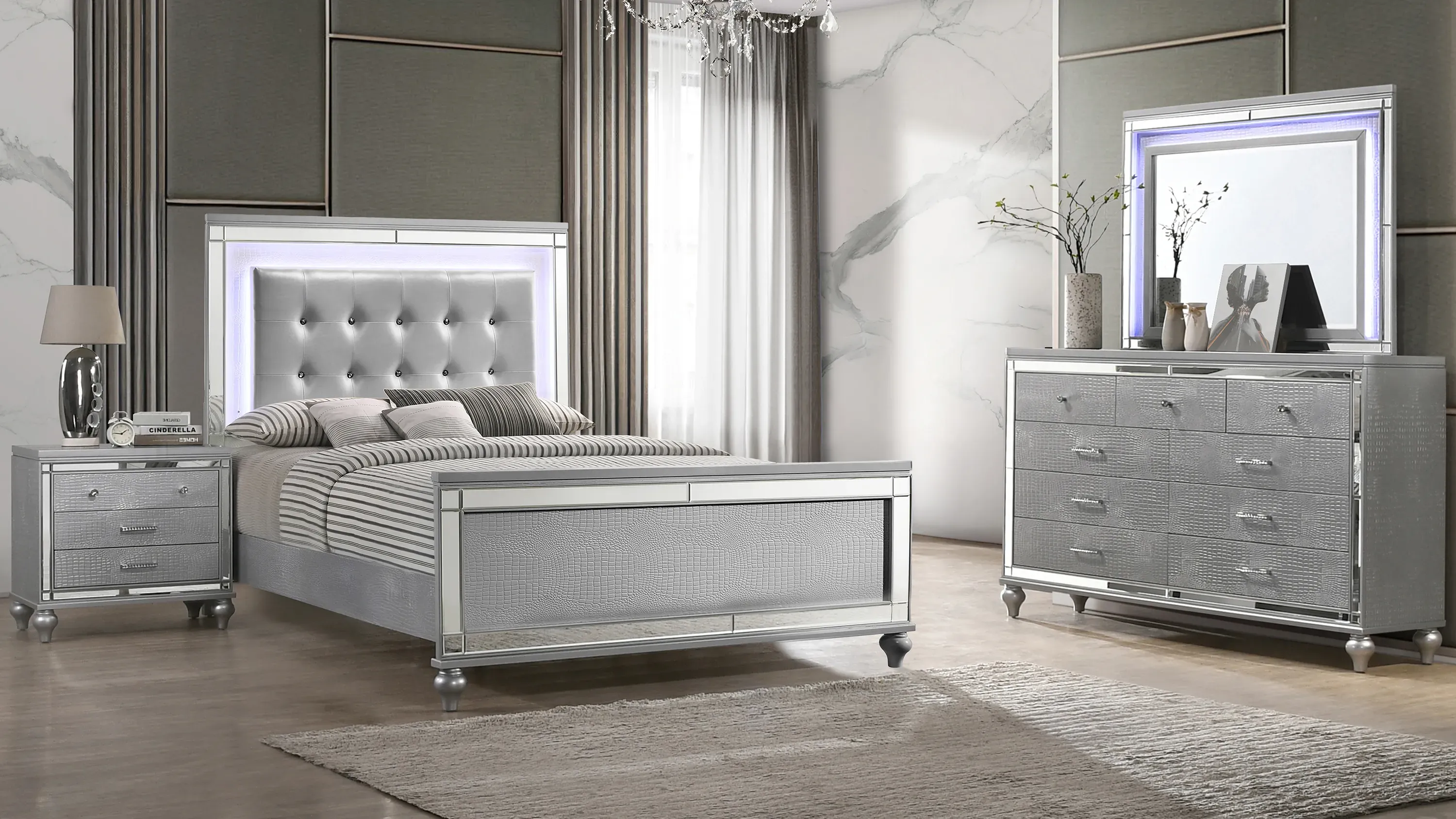 Valentino 4-pc. Bedroom Set | Raymour & Flanigan