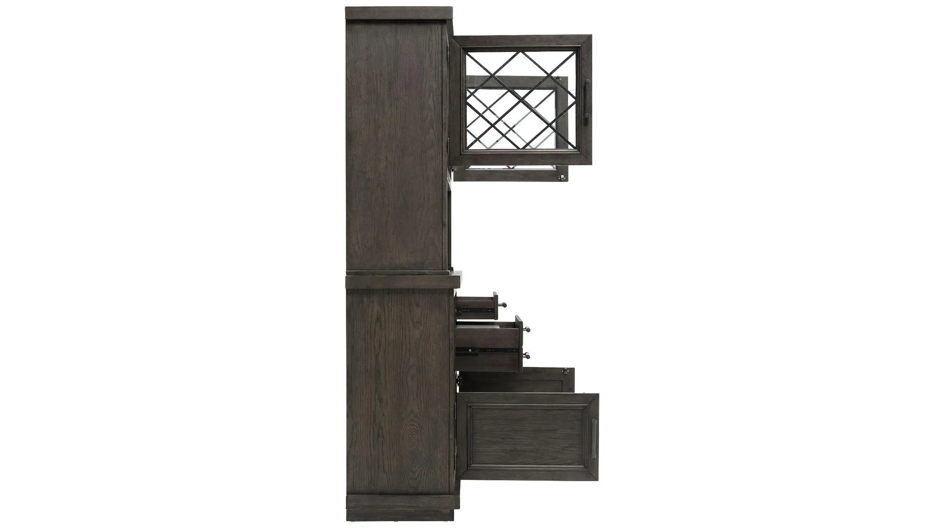 Halloway 2-pc. China Cabinet w/ Lighting and Wine Storage