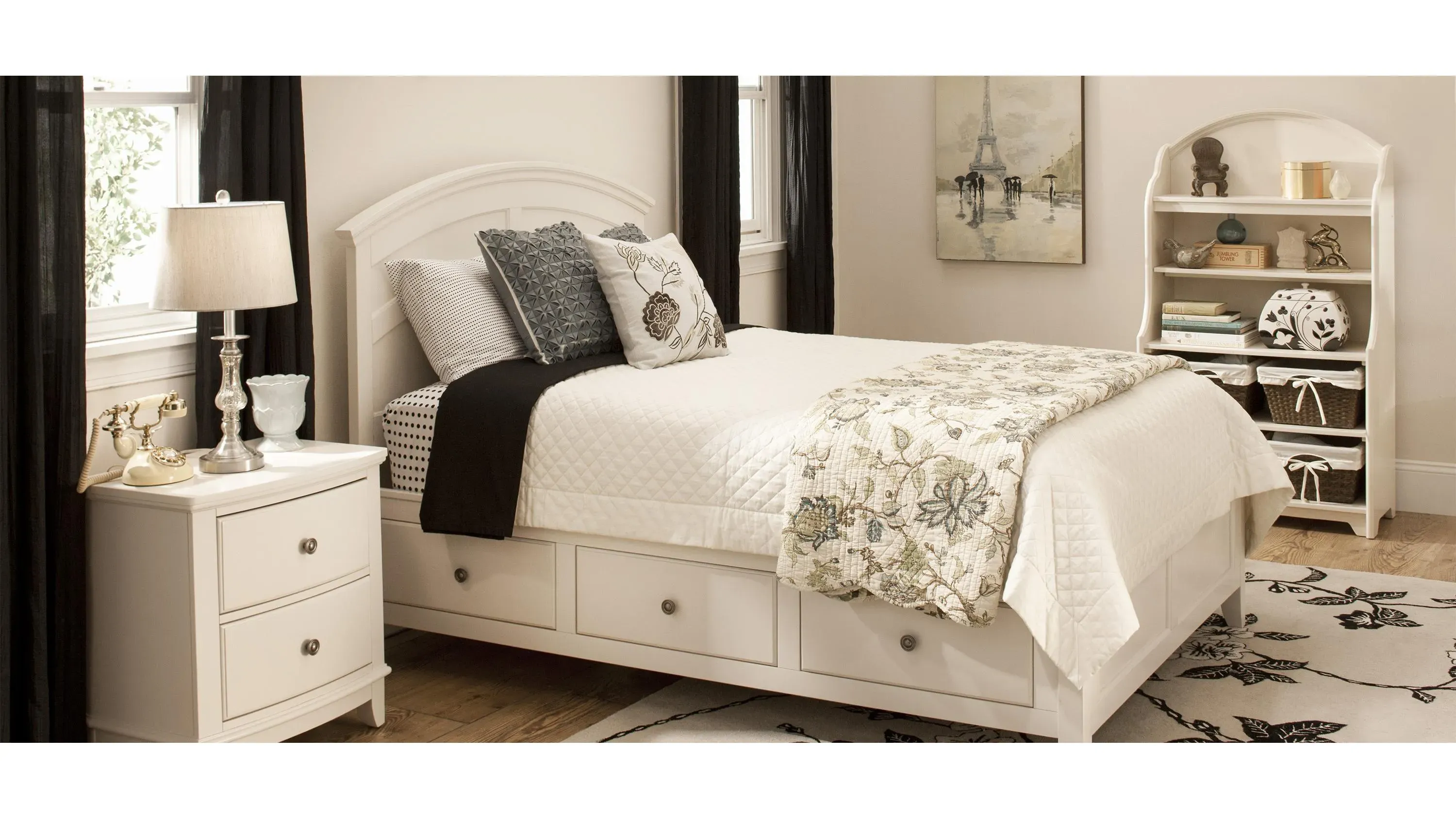 Kylie Youth Platform Bed w/ 1-sd. Storage