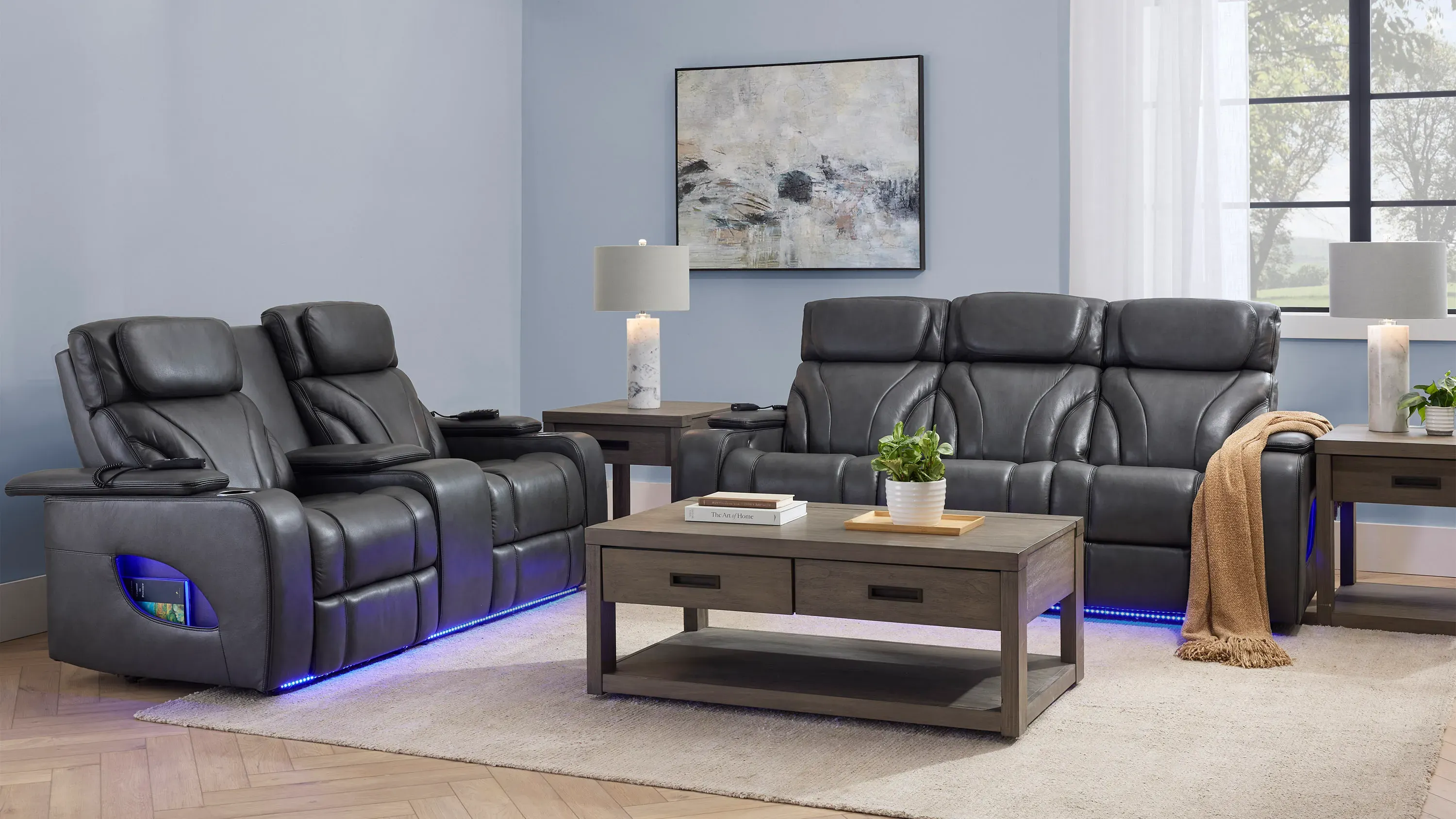 ネイタルデザイン アシモクラフツasigrille_ztable+asi Avis Zero Gravity Power Sofa w/ Power Headrest, Lumbar, Heat and