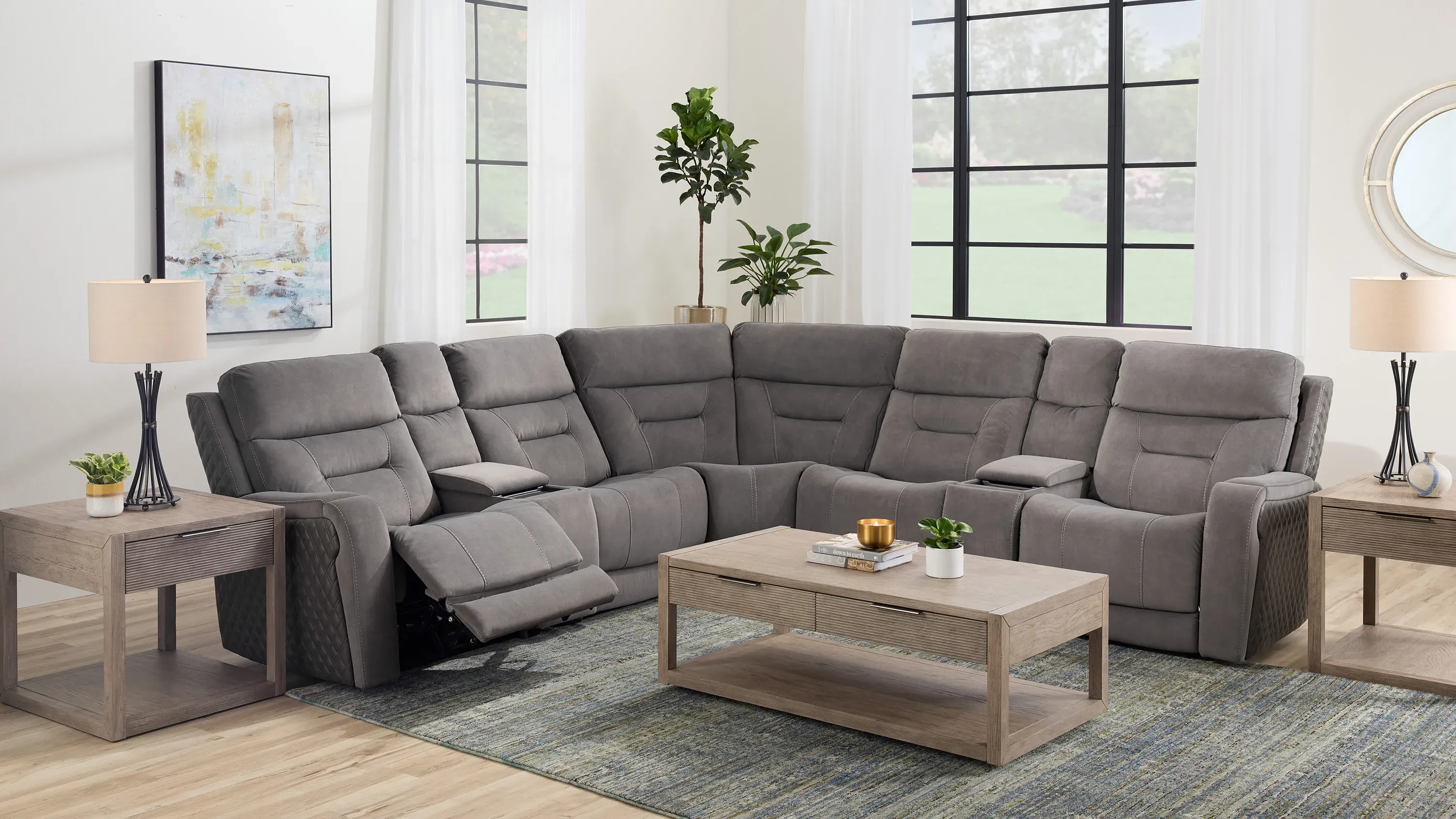 Irving 7-pc. Triple Power Sectional | Raymour & Flanigan