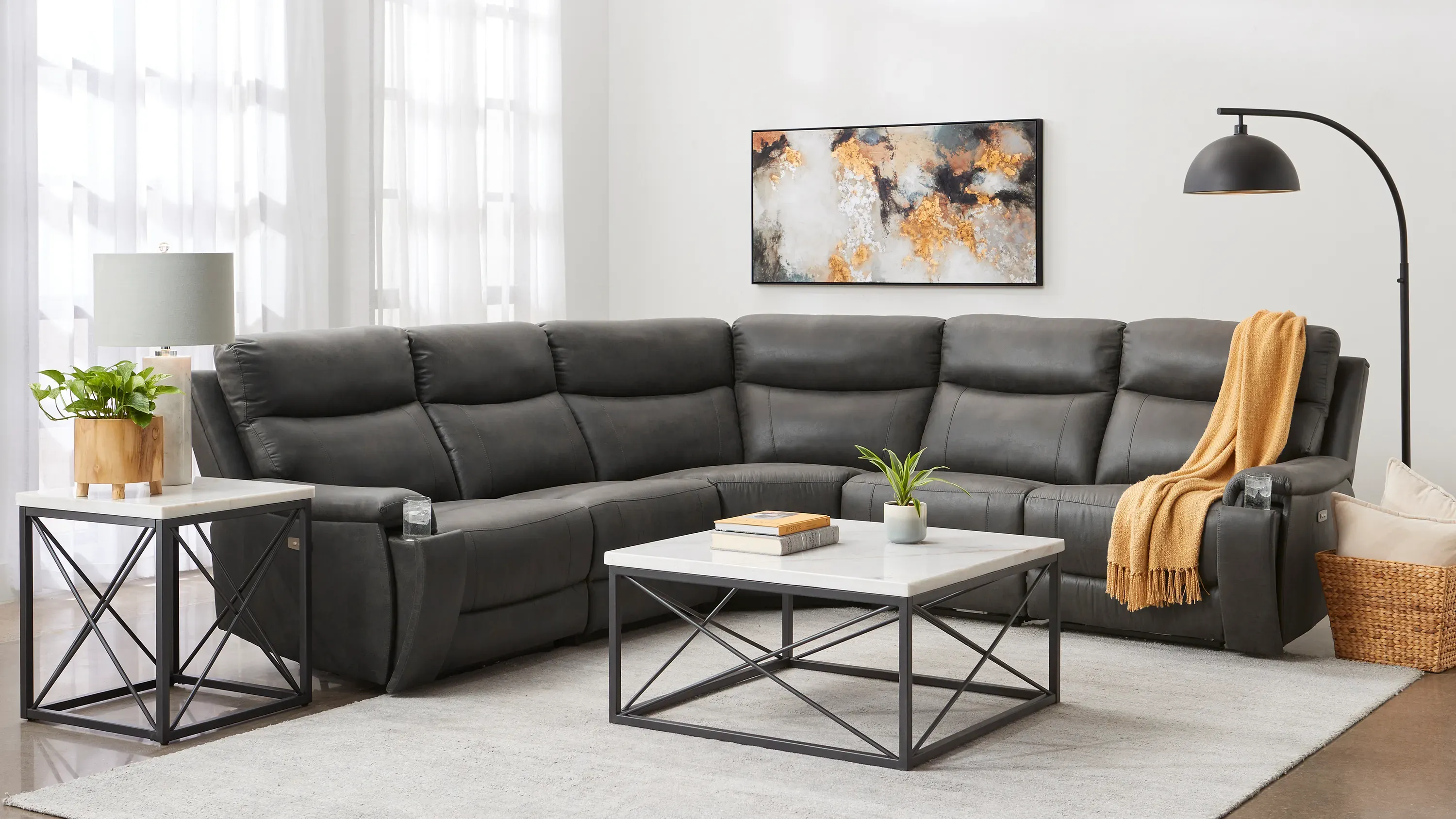 Cole 5-pc. Power Sectional | Raymour & Flanigan