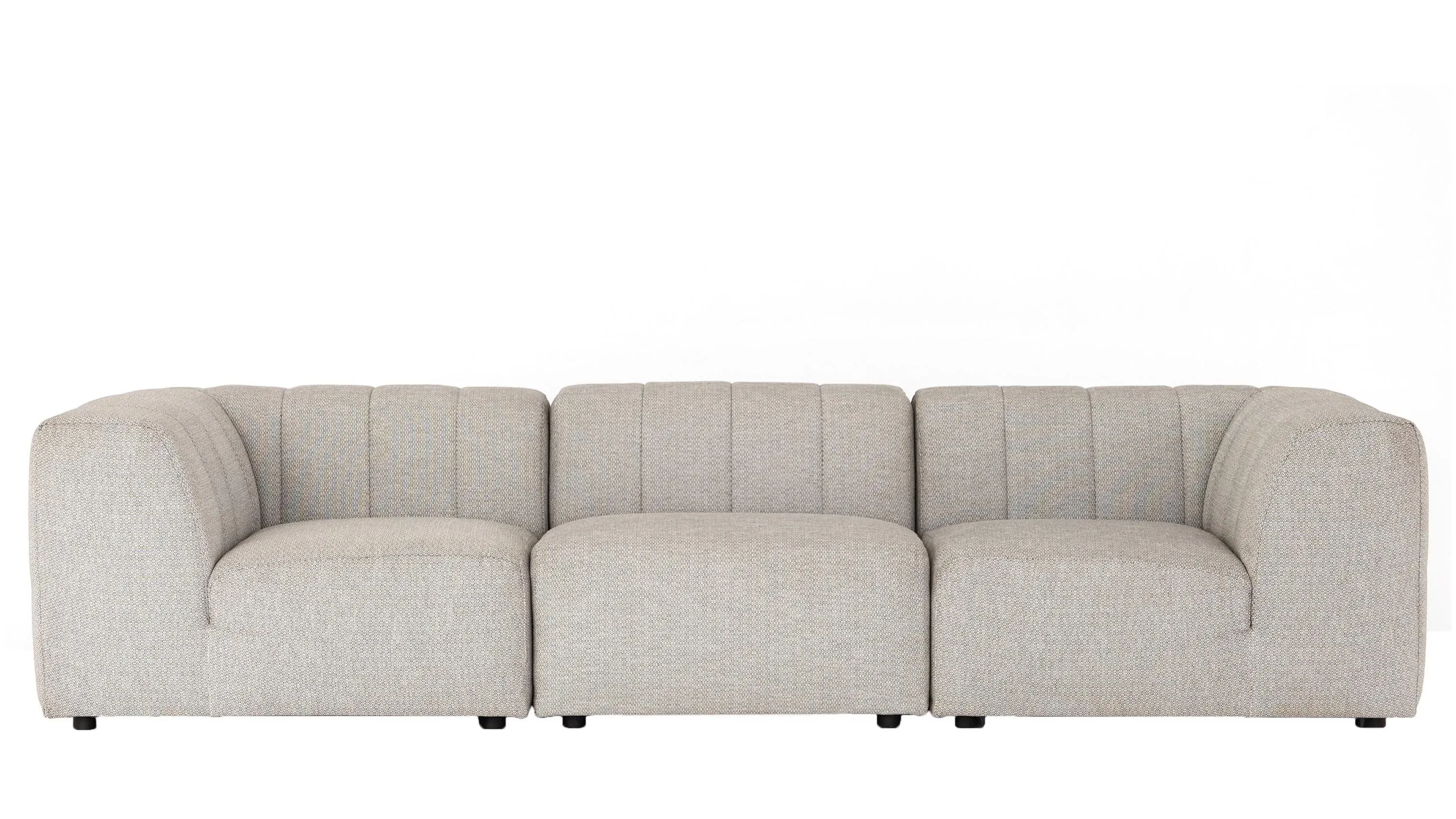 Gwen Outdoor 3-Piece Sectional Sofa - Faye Ash - Four Hands