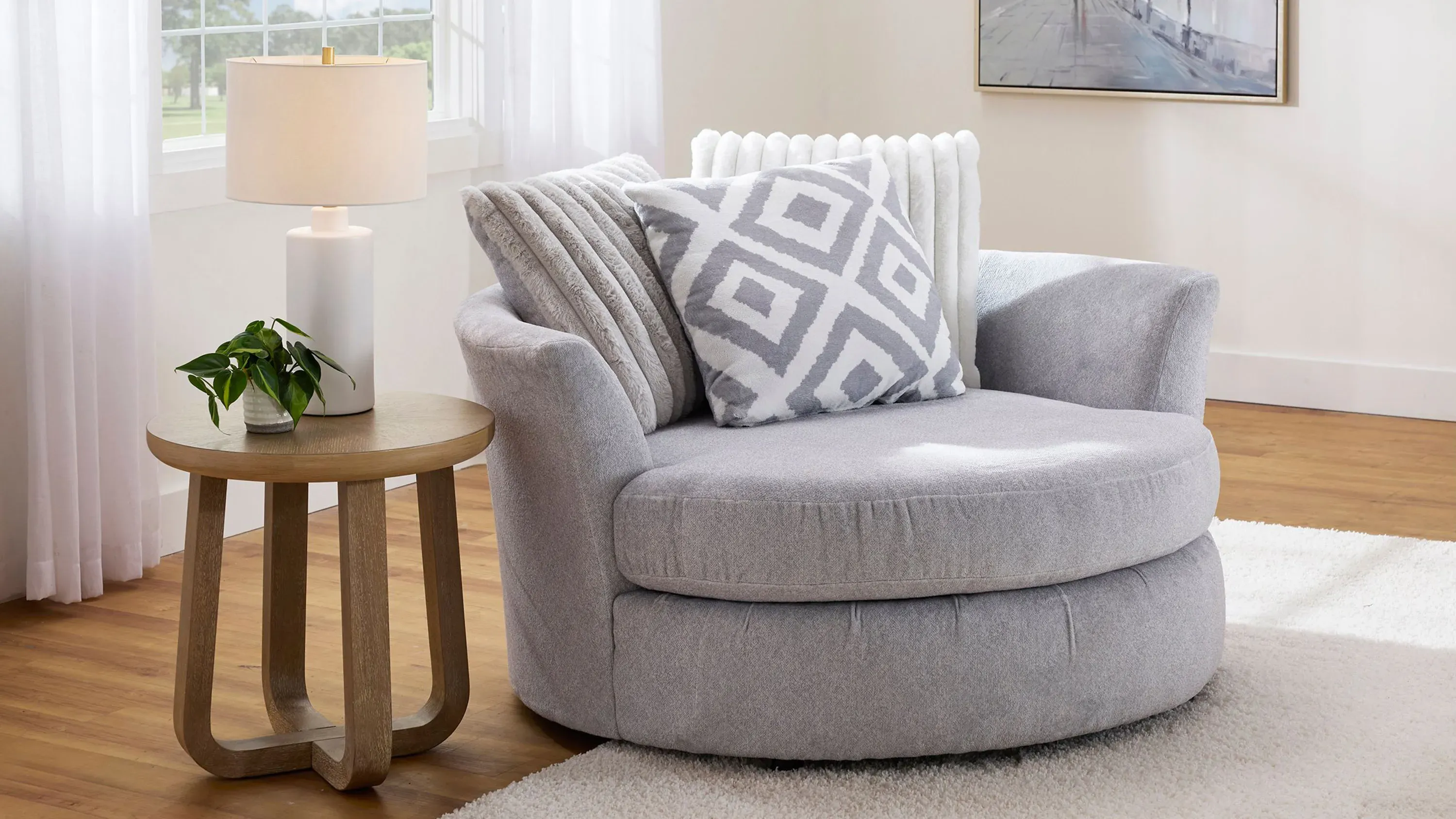 Mondo Swivel Chair | Raymour \u0026 Flanigan, image size:3000x1688