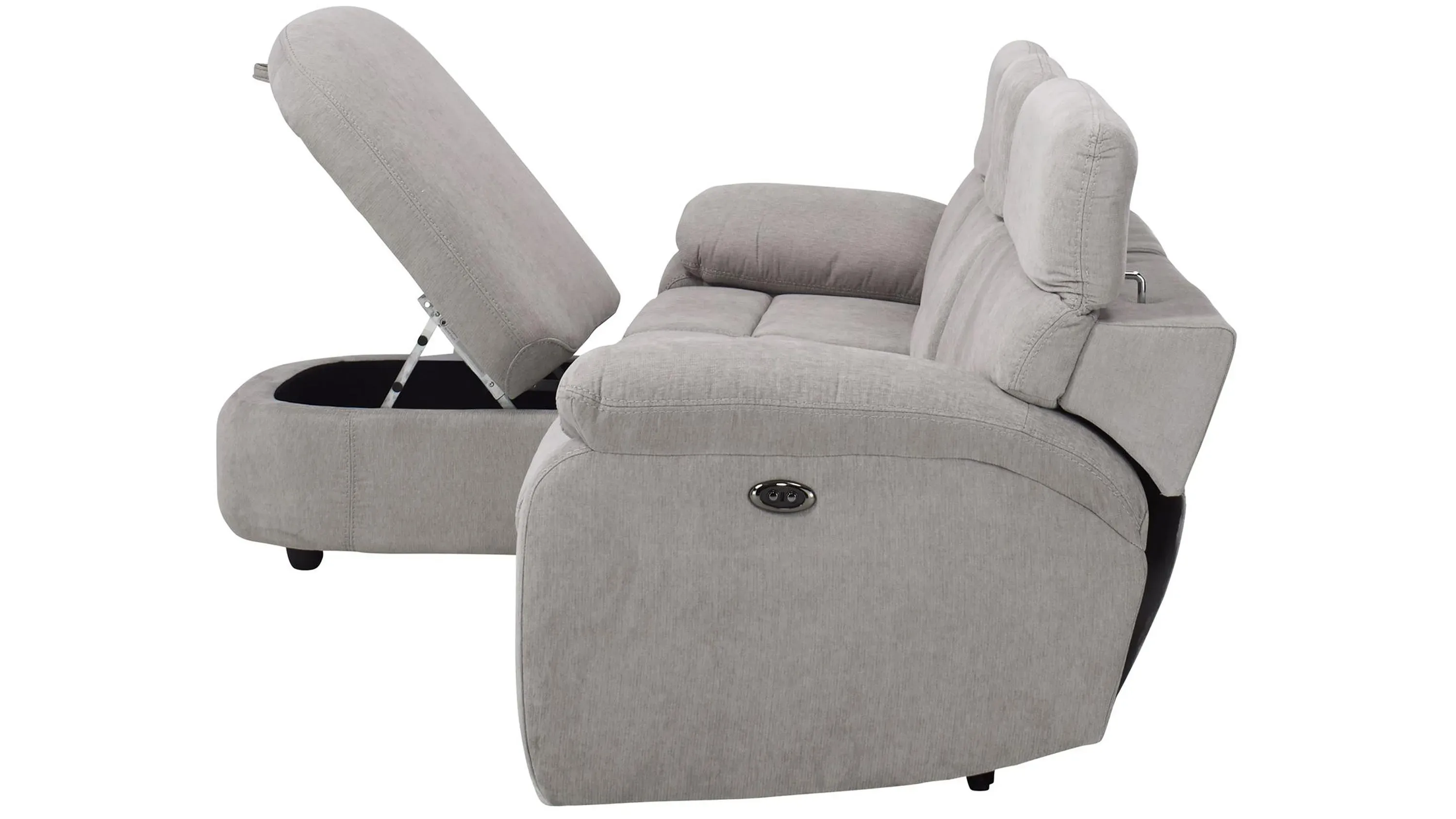 Enbright Microfiber 3-pc. Power-Reclining Sectional