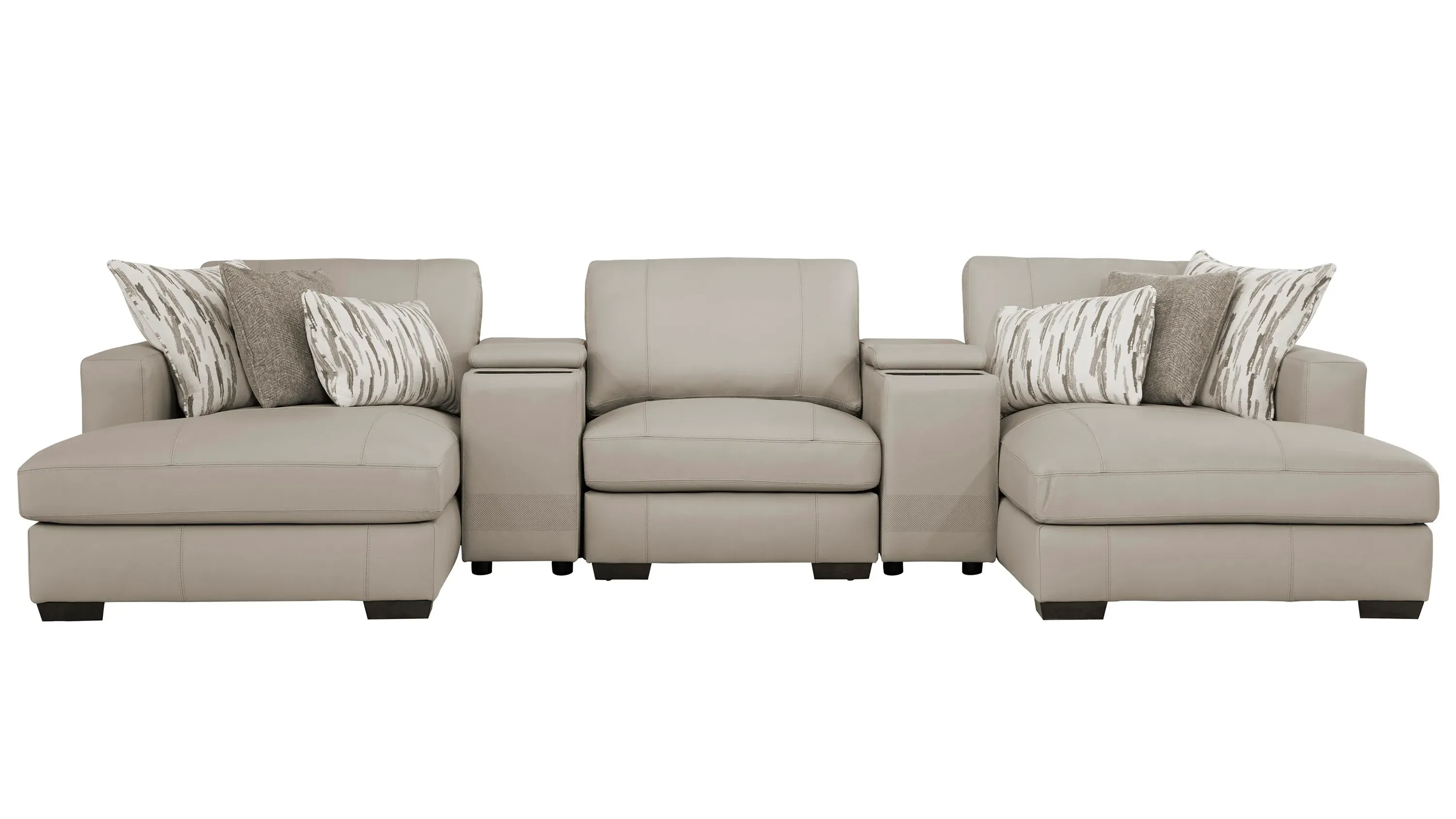 Oaklynn Leather 5-pc. Sectional | Raymour & Flanigan