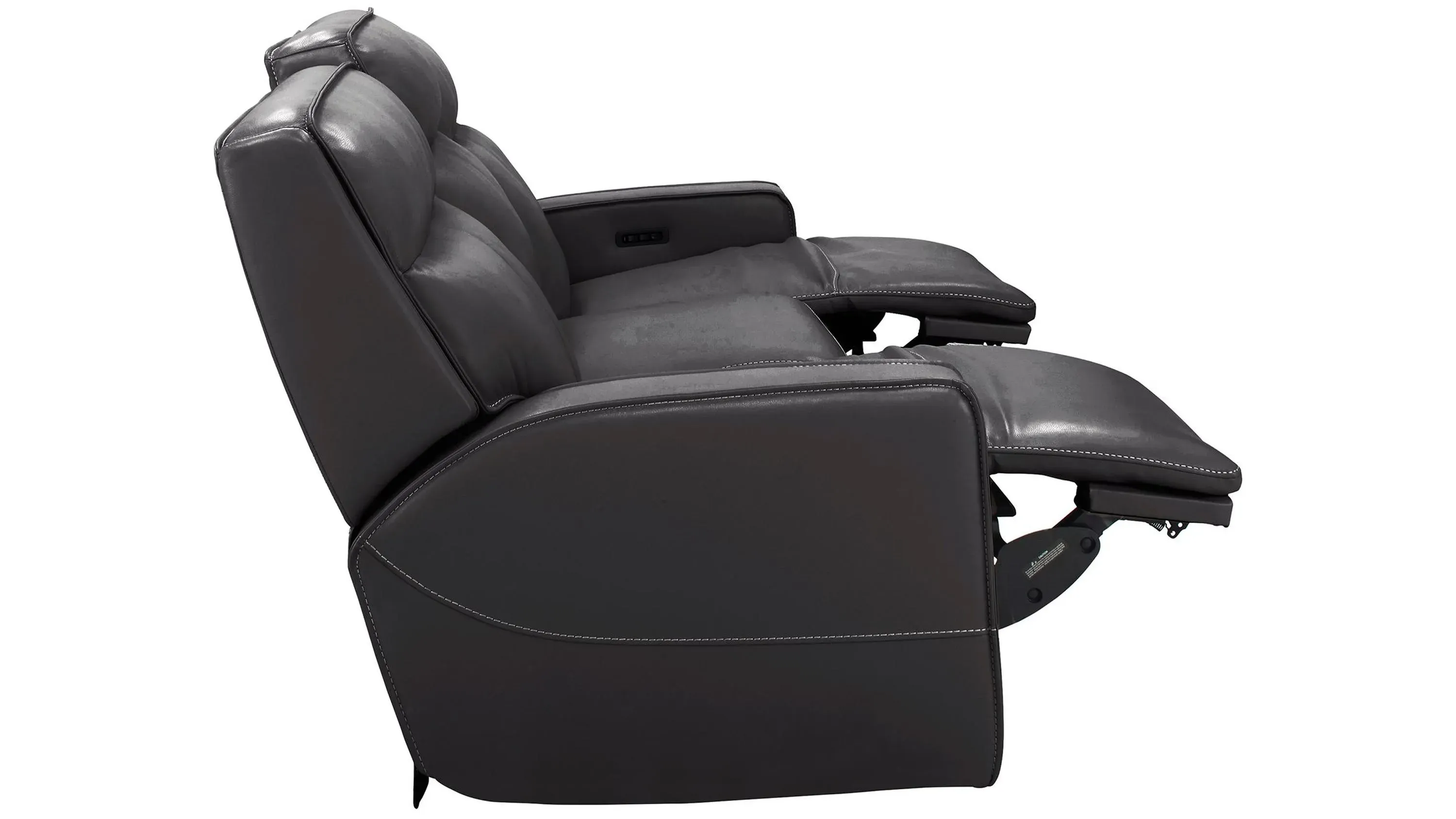 Beckett Power Sofa w/ Power Headrest and Lumbar Support