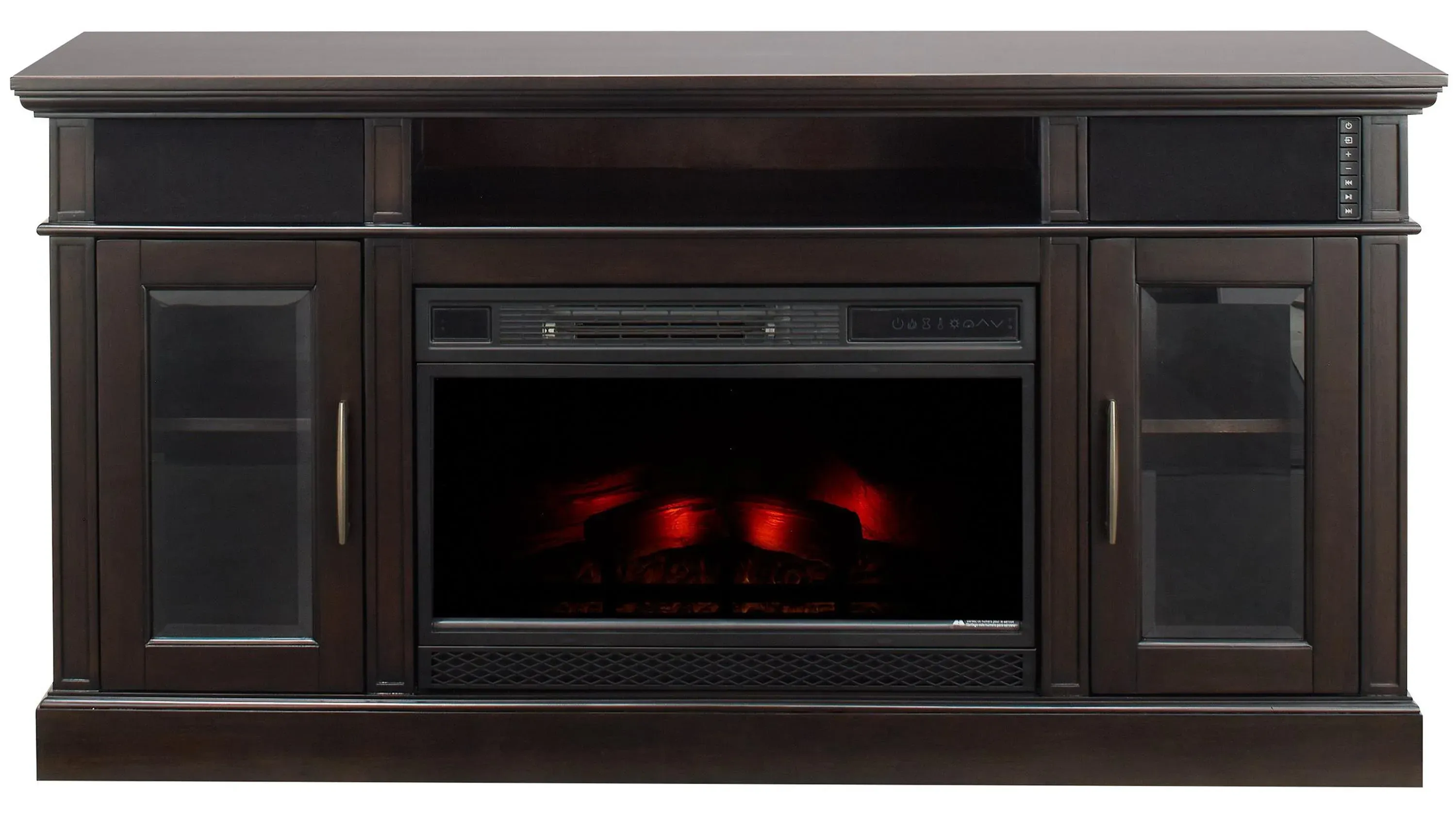 Stowe Mountain Media Mantel with Firebox