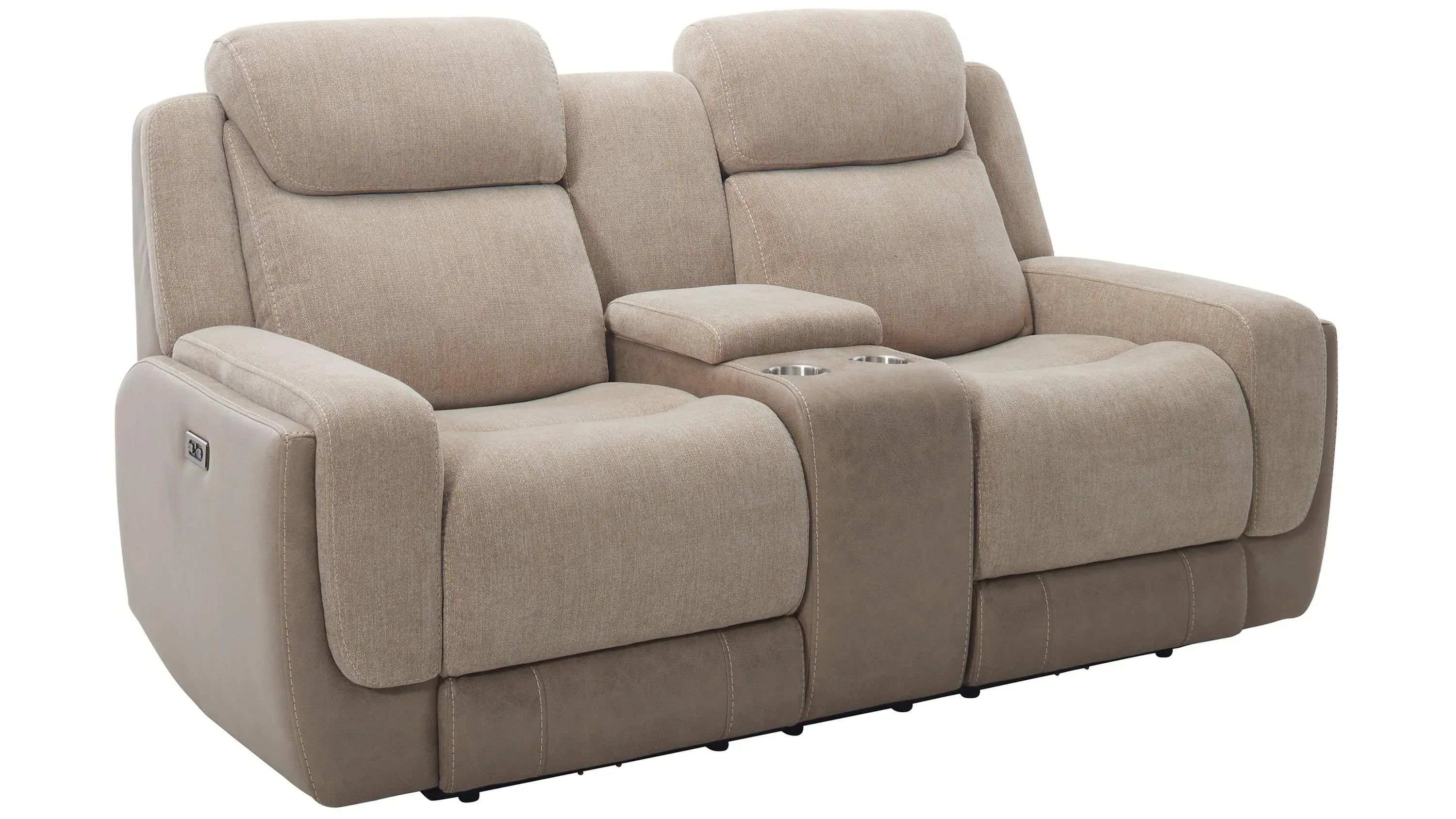 Novah Zero Gravity Power Console Loveseat w/ Power Headrest